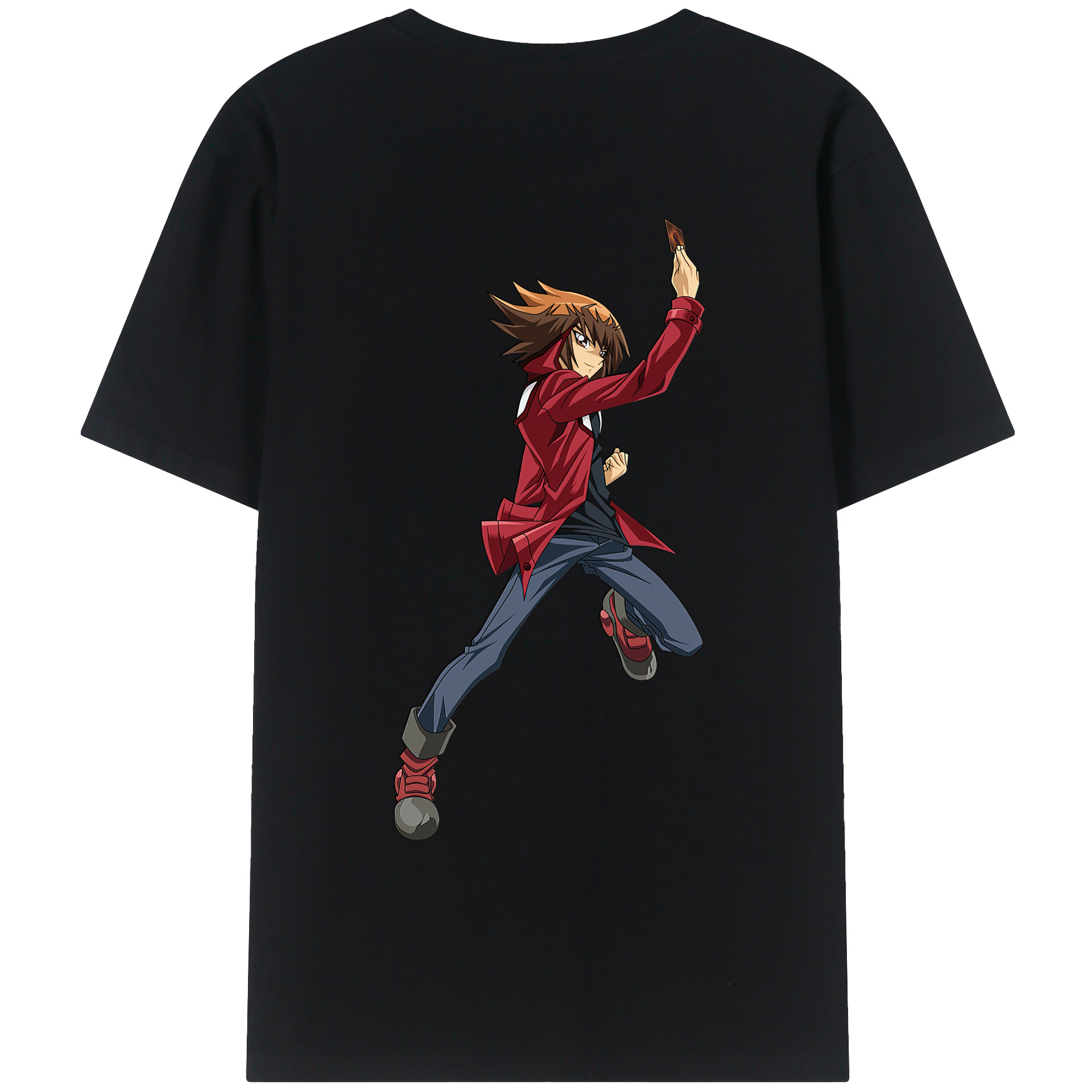 （画像用） 遊☆戯☆王 Yu-Gi-Oh! 綿100％ メンズ半袖Tシャツ（バックプリント） 通気性