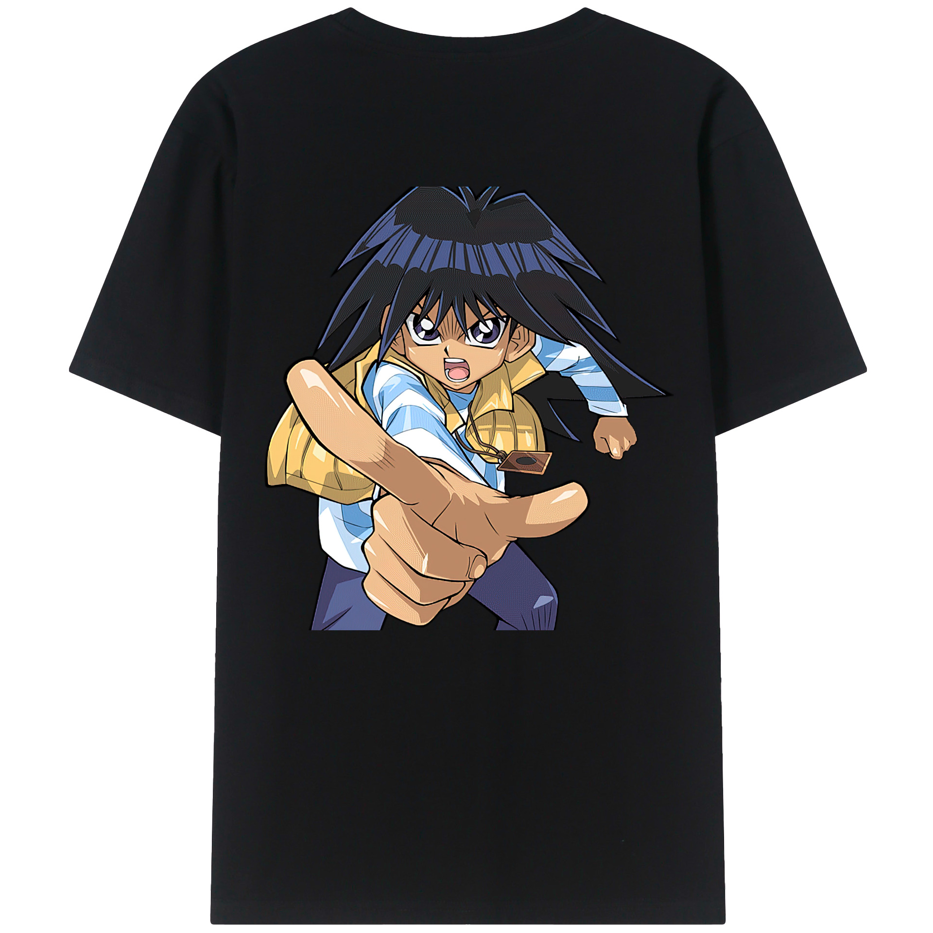 （画像用） 遊☆戯☆王 Yu-Gi-Oh! 綿100％ メンズ半袖Tシャツ（バックプリント） 通気性