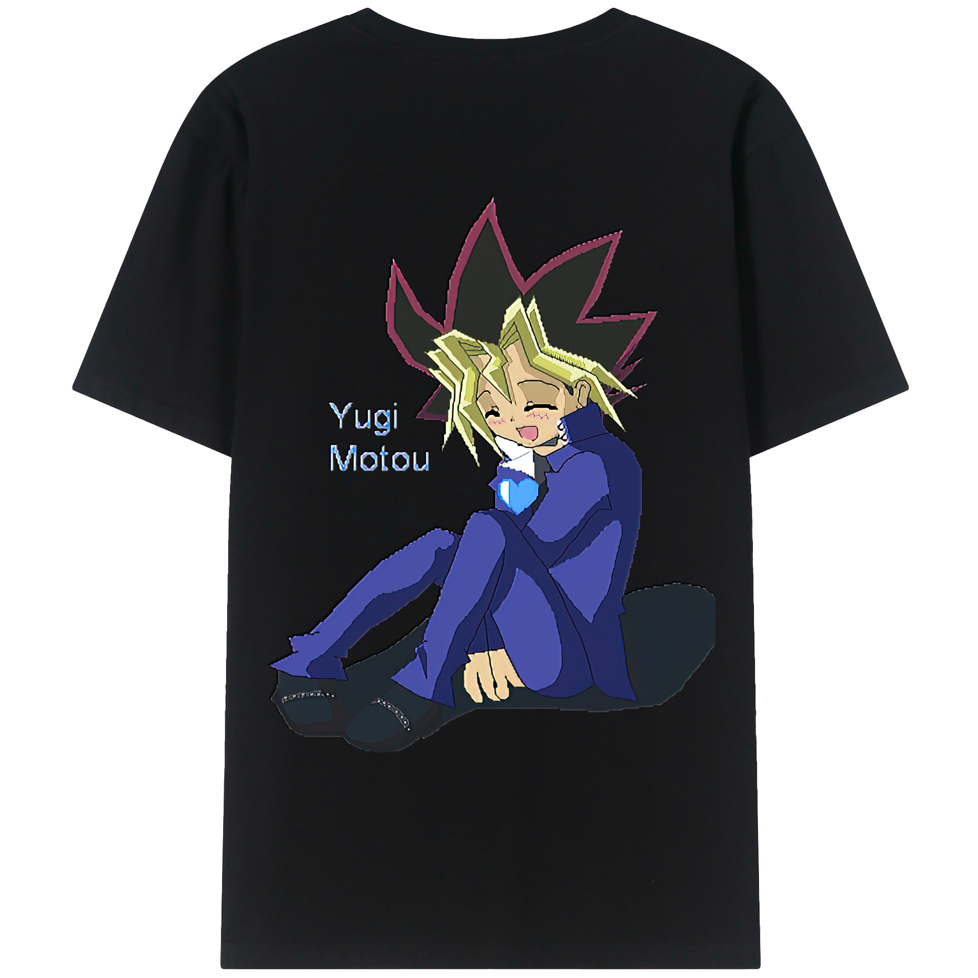 （画像用） 遊☆戯☆王 Yu-Gi-Oh! 綿100％ メンズ半袖Tシャツ（バックプリント） 通気性