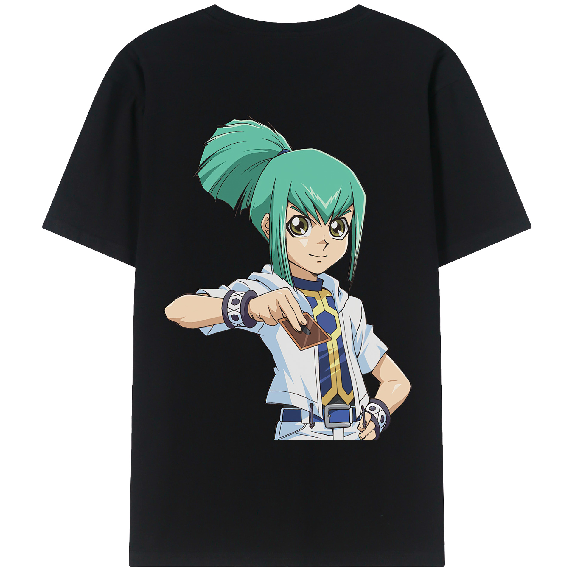 （画像用） 遊☆戯☆王 Yu-Gi-Oh! 綿100％ メンズ半袖Tシャツ（バックプリント） 通気性