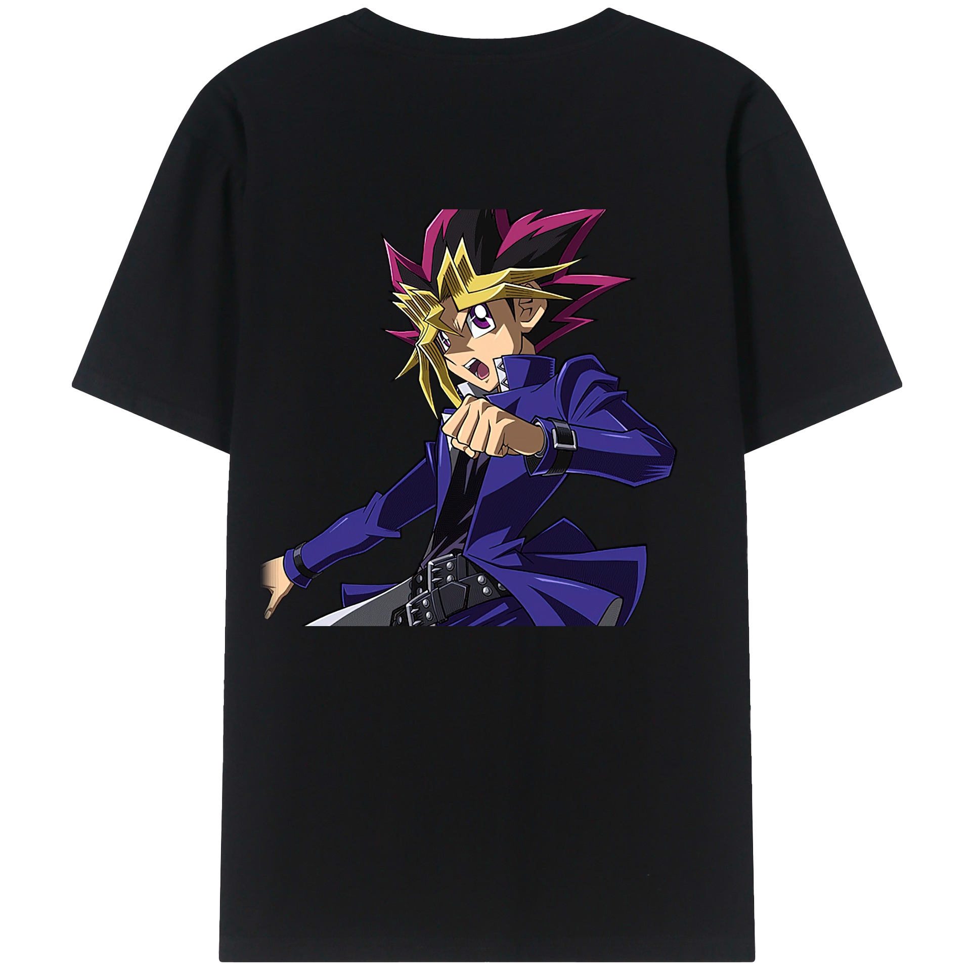 （画像用） 遊☆戯☆王 Yu-Gi-Oh! 綿100％ メンズ半袖Tシャツ（バックプリント） 通気性
