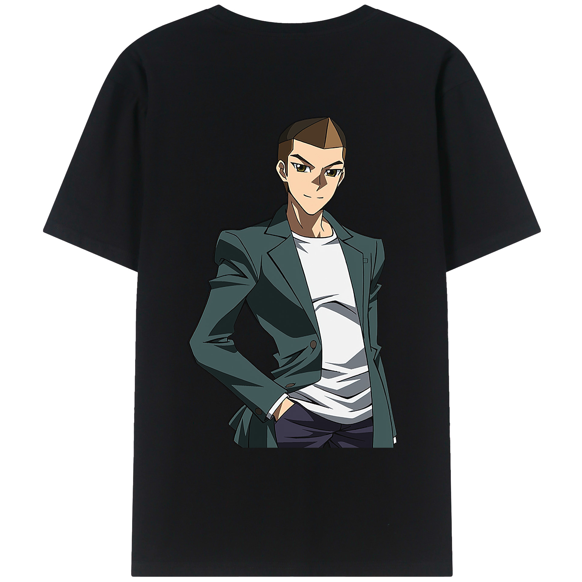 （画像用） 遊☆戯☆王 Yu-Gi-Oh! 綿100％ メンズ半袖Tシャツ（バックプリント） 通気性