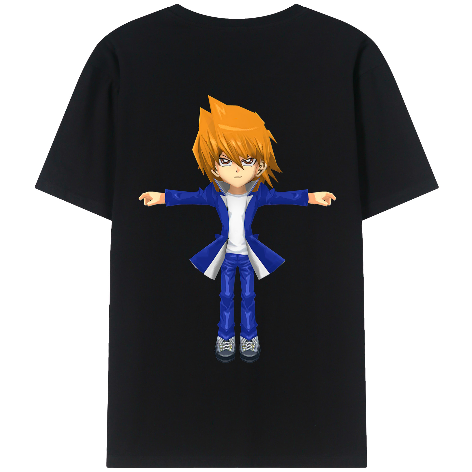 （画像用） 遊☆戯☆王 Yu-Gi-Oh! 綿100％ メンズ半袖Tシャツ（バックプリント） 通気性
