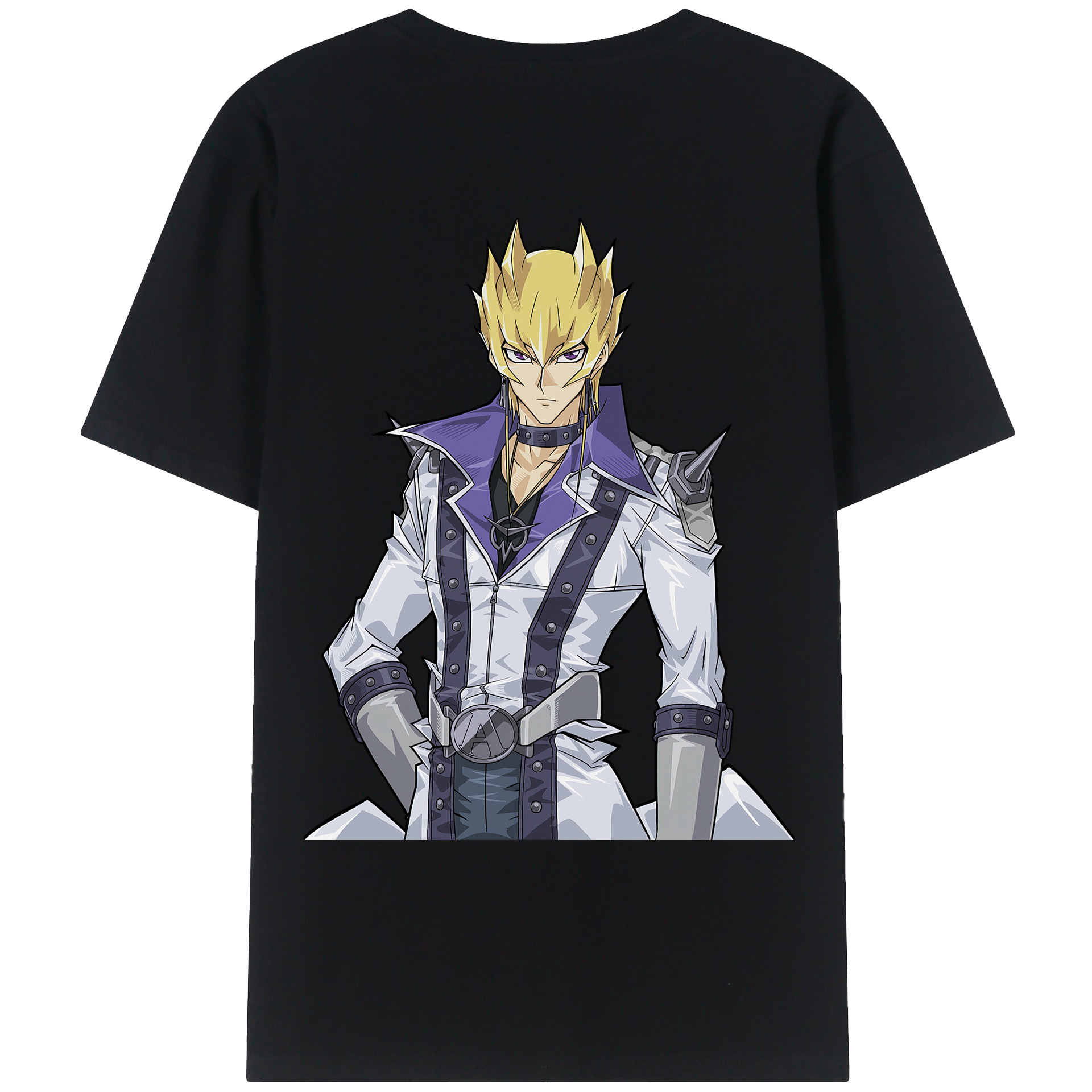 （画像用） 遊☆戯☆王 Yu-Gi-Oh! 綿100％ メンズ半袖Tシャツ（バックプリント） 通気性