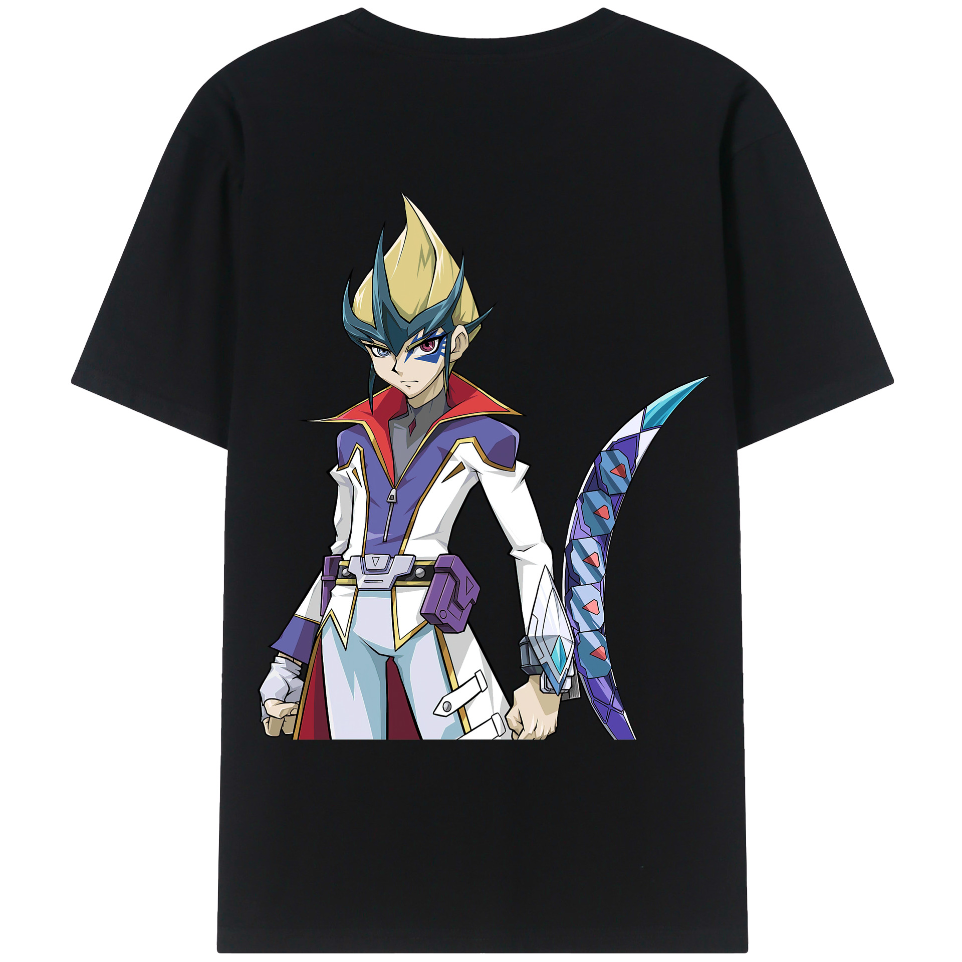 （画像用） 遊☆戯☆王 Yu-Gi-Oh! 綿100％ メンズ半袖Tシャツ（バックプリント） 通気性