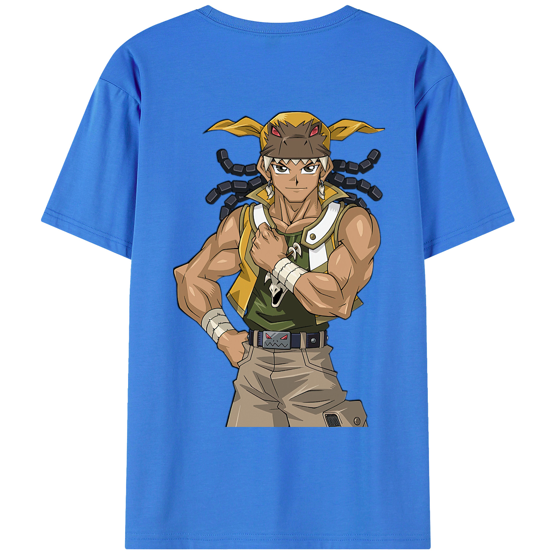 （画像用） 遊☆戯☆王 Yu-Gi-Oh! 綿100％ メンズ半袖Tシャツ（バックプリント） 通気性