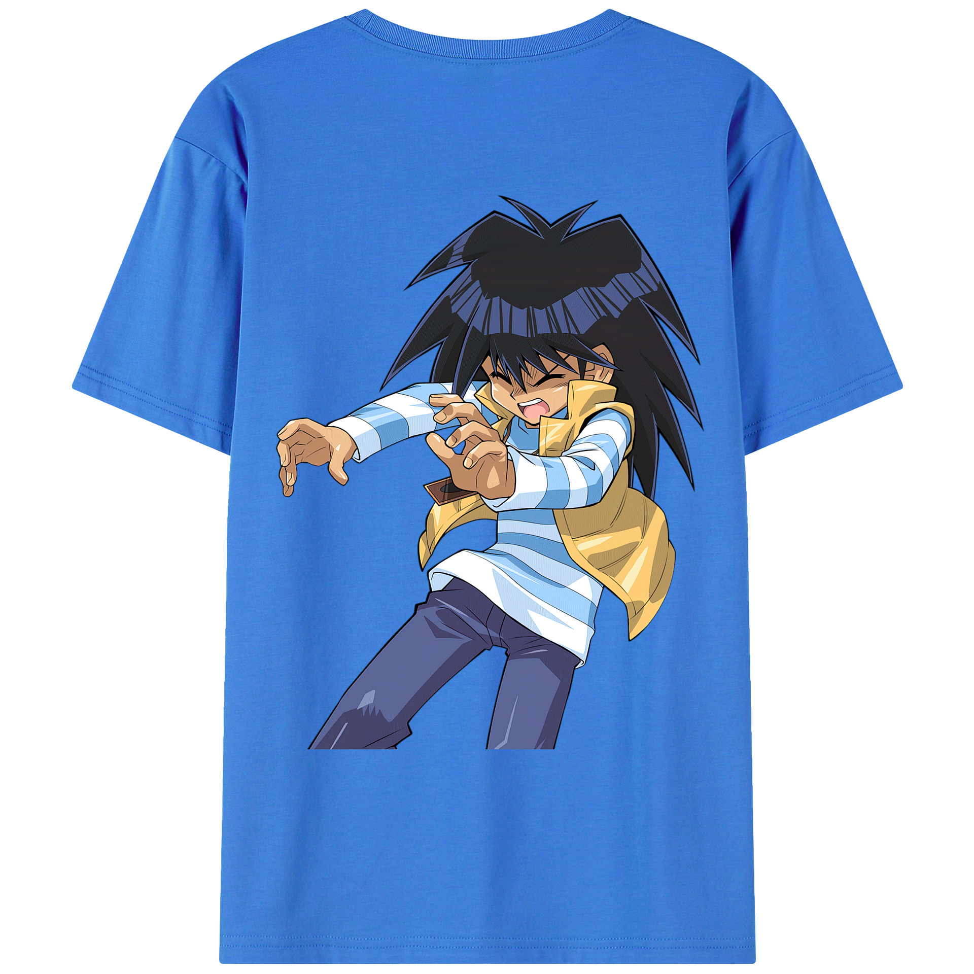 （画像用） 遊☆戯☆王 Yu-Gi-Oh! 綿100％ メンズ半袖Tシャツ（バックプリント） 通気性
