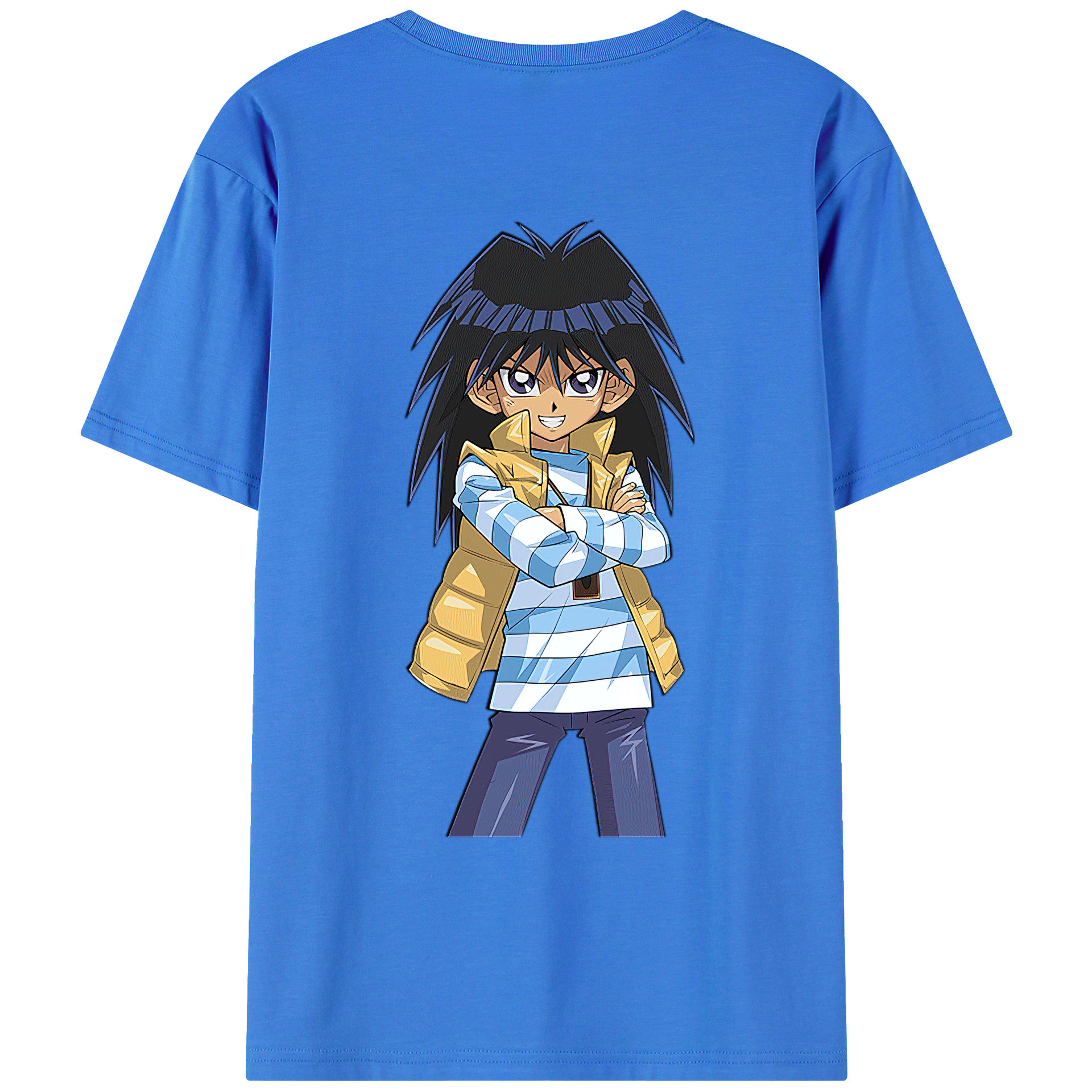 （画像用） 遊☆戯☆王 Yu-Gi-Oh! 綿100％ メンズ半袖Tシャツ（バックプリント） 通気性