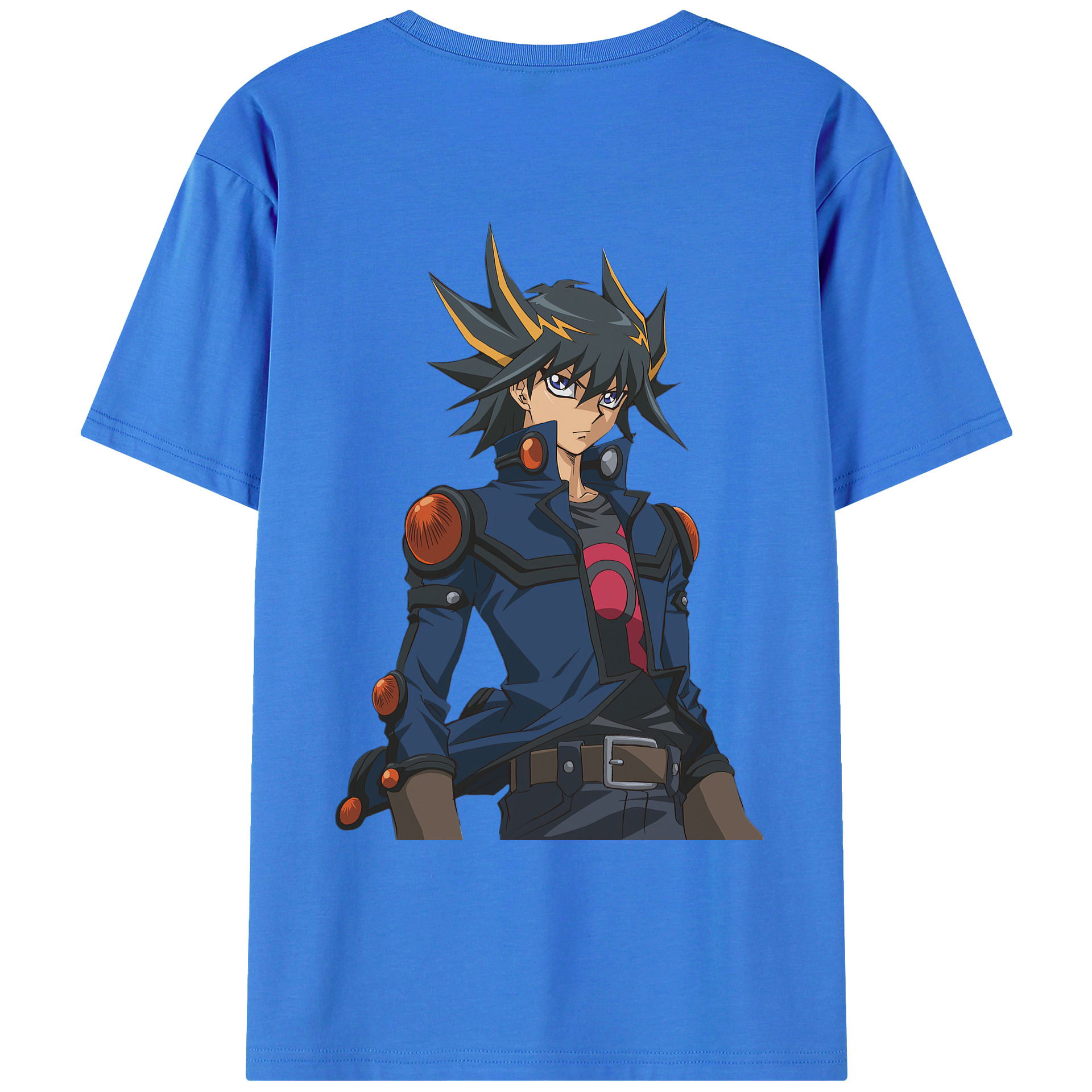 （画像用） 遊☆戯☆王 Yu-Gi-Oh! 綿100％ メンズ半袖Tシャツ（バックプリント） 通気性