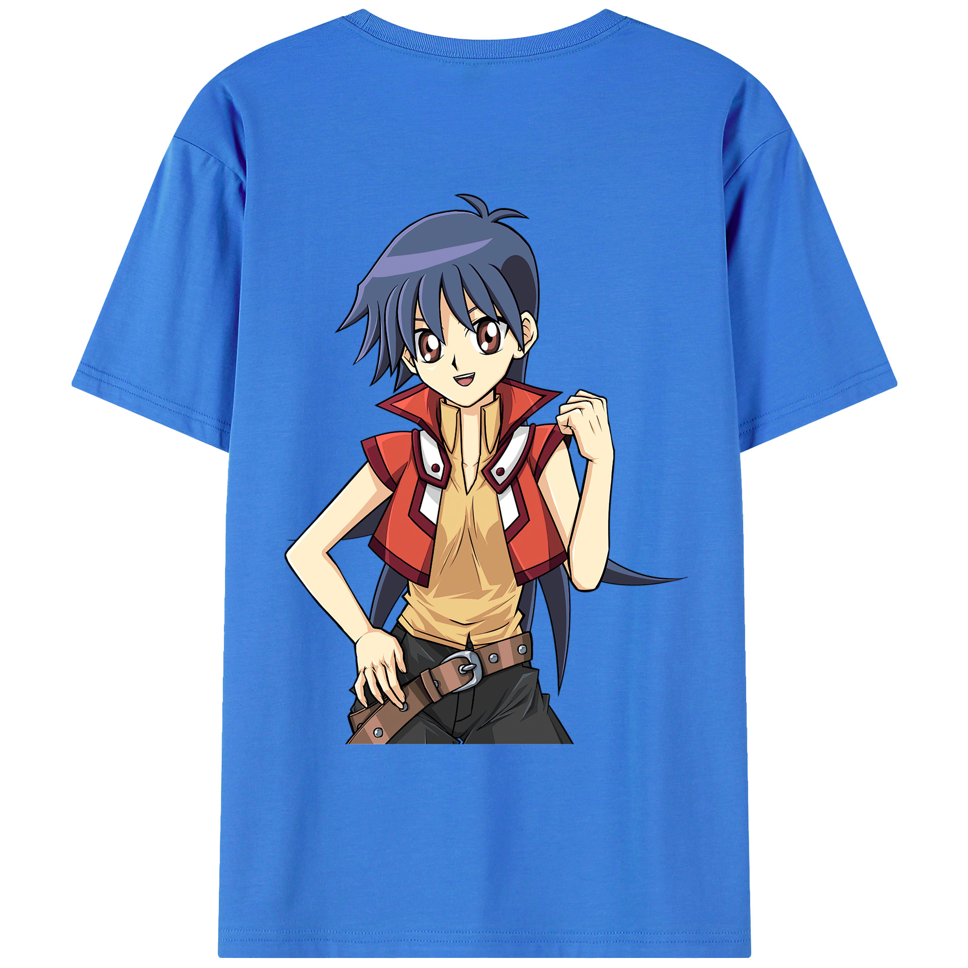 （画像用） 遊☆戯☆王 Yu-Gi-Oh! 綿100％ メンズ半袖Tシャツ（バックプリント） 通気性