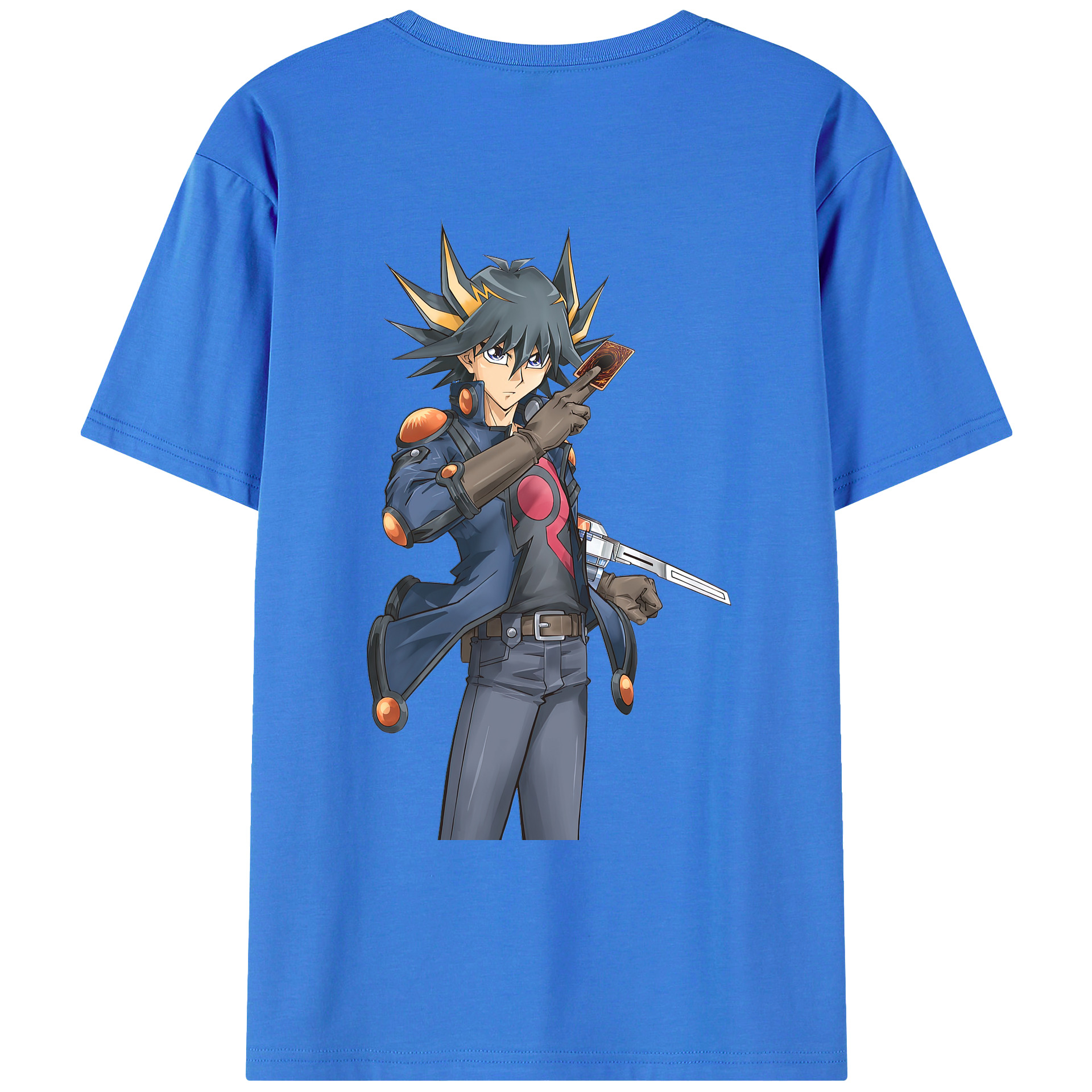 （画像用） 遊☆戯☆王 Yu-Gi-Oh! 綿100％ メンズ半袖Tシャツ（バックプリント） 通気性