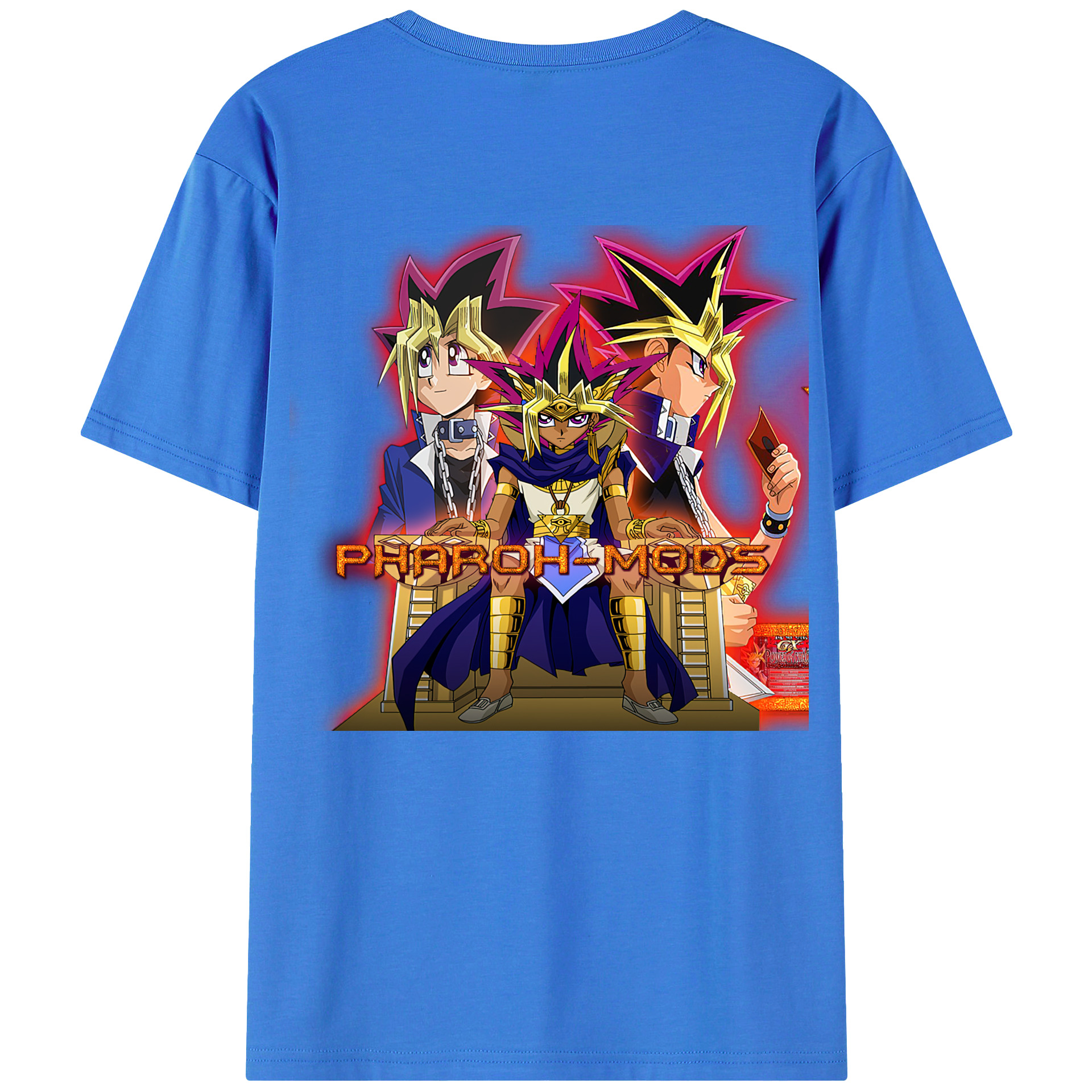 （画像用） 遊☆戯☆王 Yu-Gi-Oh! 綿100％ メンズ半袖Tシャツ（バックプリント） 通気性