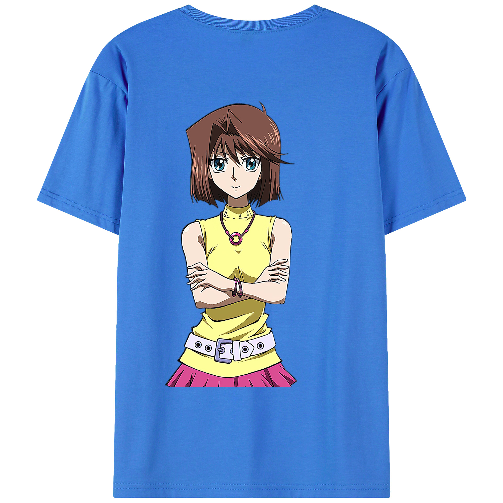 （画像用） 遊☆戯☆王 Yu-Gi-Oh! 綿100％ メンズ半袖Tシャツ（バックプリント） 通気性