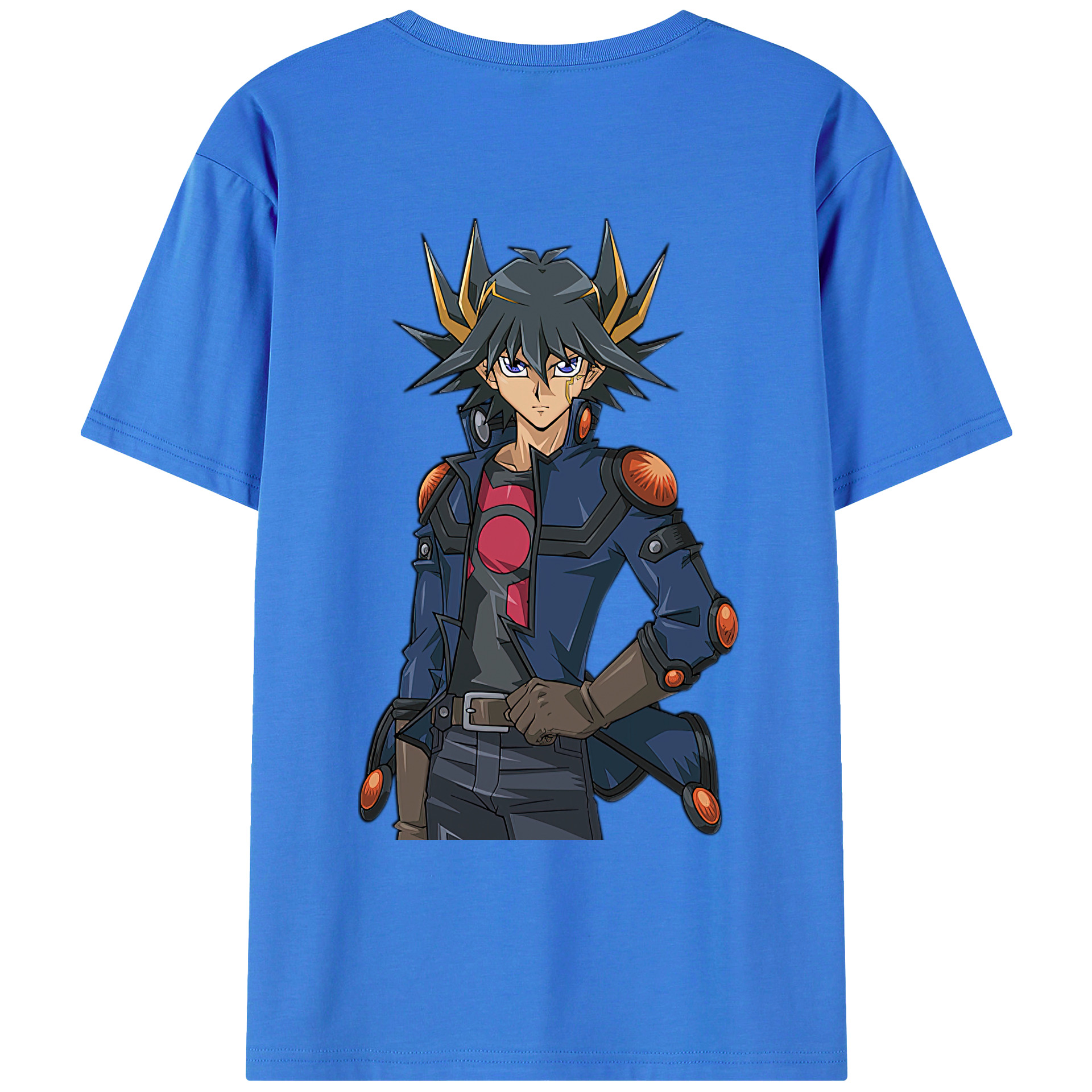 （画像用） 遊☆戯☆王 Yu-Gi-Oh! 綿100％ メンズ半袖Tシャツ（バックプリント） 通気性
