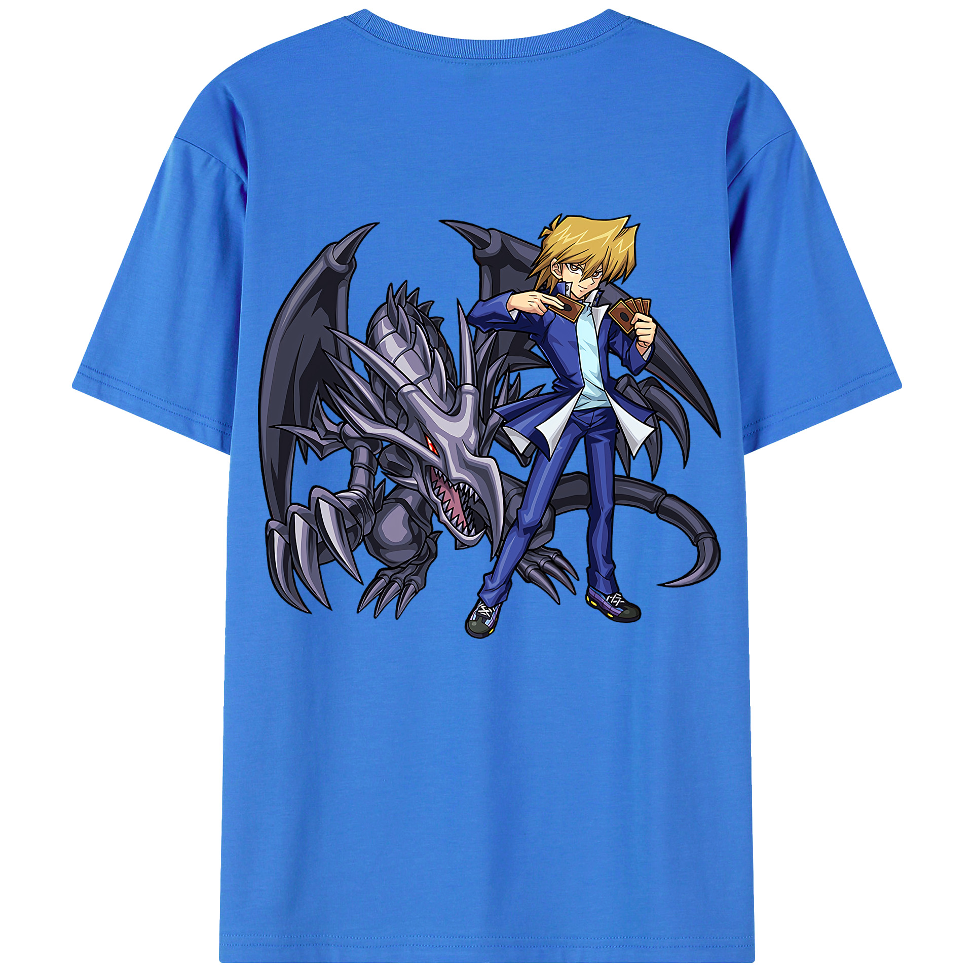（画像用） 遊☆戯☆王 Yu-Gi-Oh! 綿100％ メンズ半袖Tシャツ（バックプリント） 通気性
