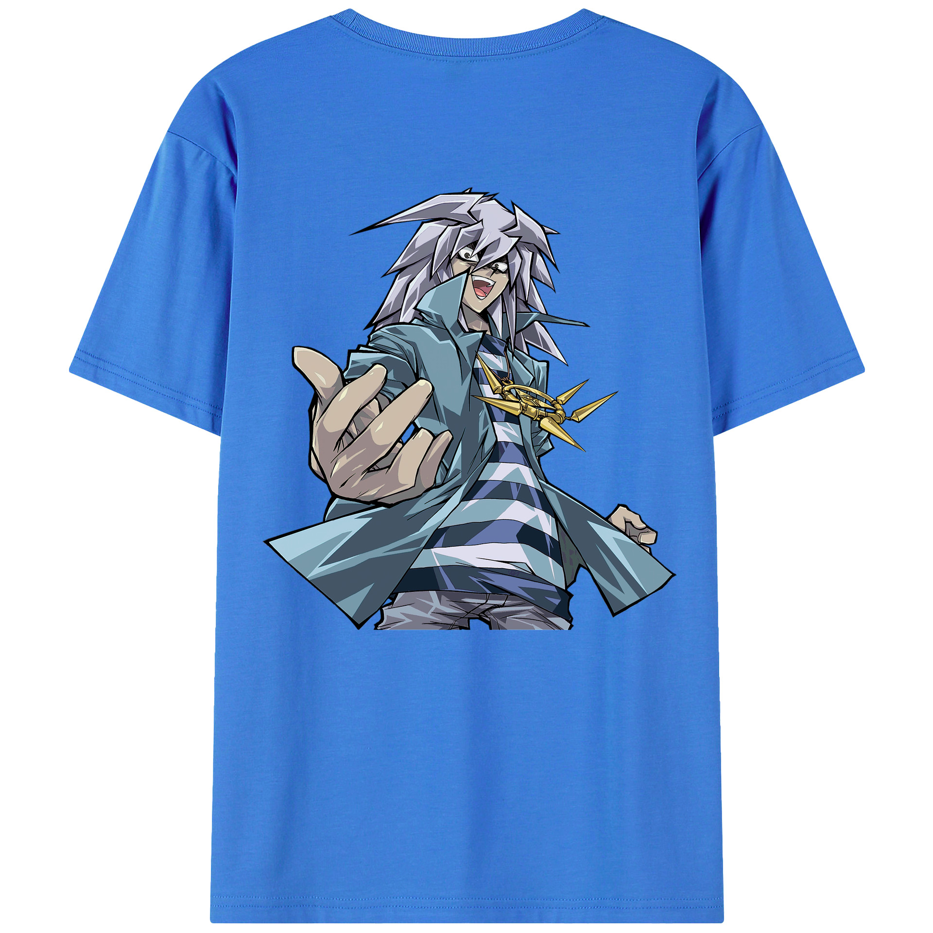 （画像用） 遊☆戯☆王 Yu-Gi-Oh! 綿100％ メンズ半袖Tシャツ（バックプリント） 通気性