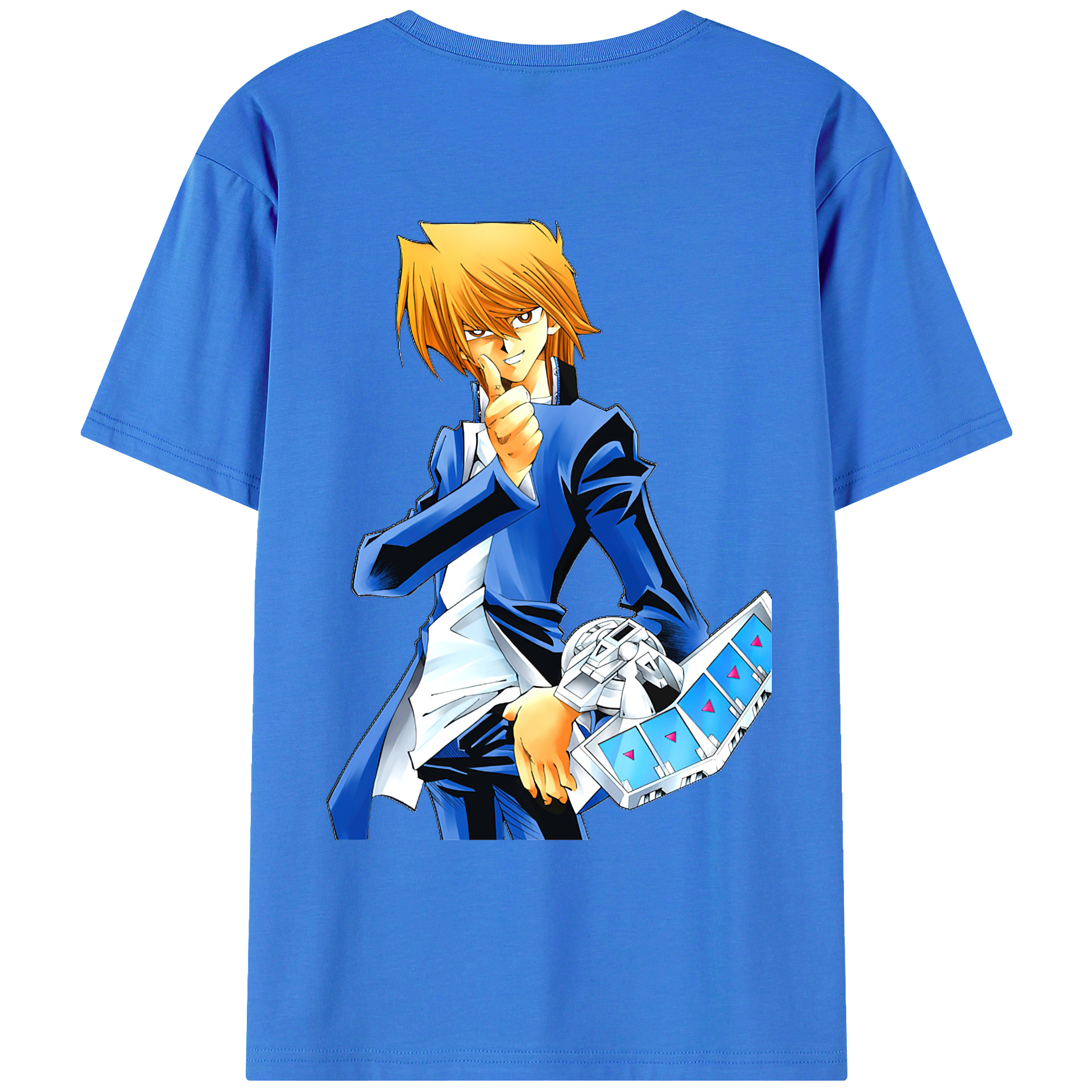 （画像用） 遊☆戯☆王 Yu-Gi-Oh! 綿100％ メンズ半袖Tシャツ（バックプリント） 通気性
