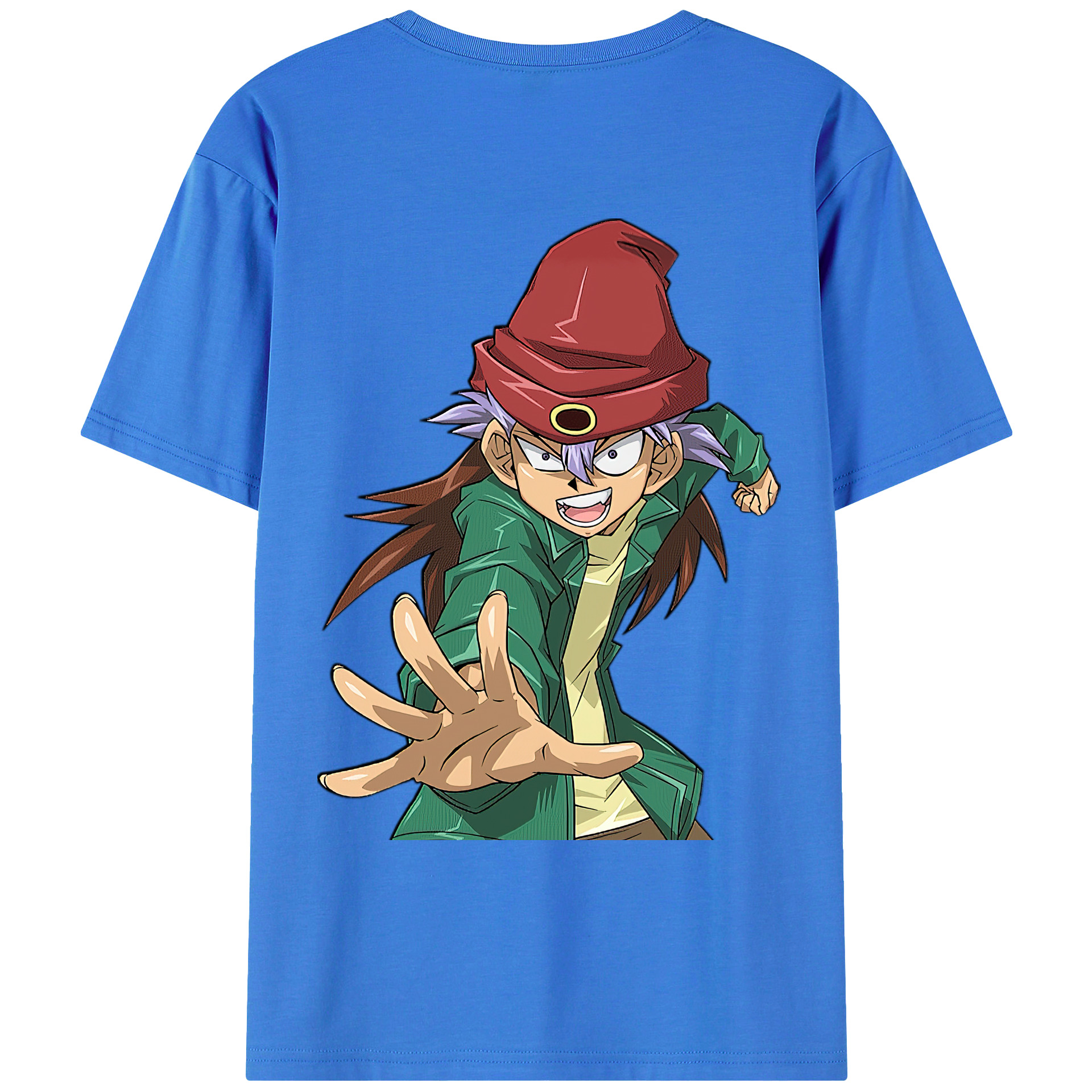 （画像用） 遊☆戯☆王 Yu-Gi-Oh! 綿100％ メンズ半袖Tシャツ（バックプリント） 通気性