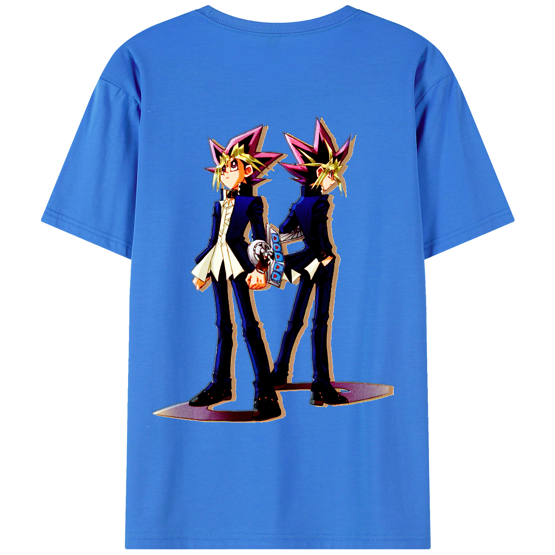 （画像用） 遊☆戯☆王 Yu-Gi-Oh! 綿100％ メンズ半袖Tシャツ（バックプリント） 通気性