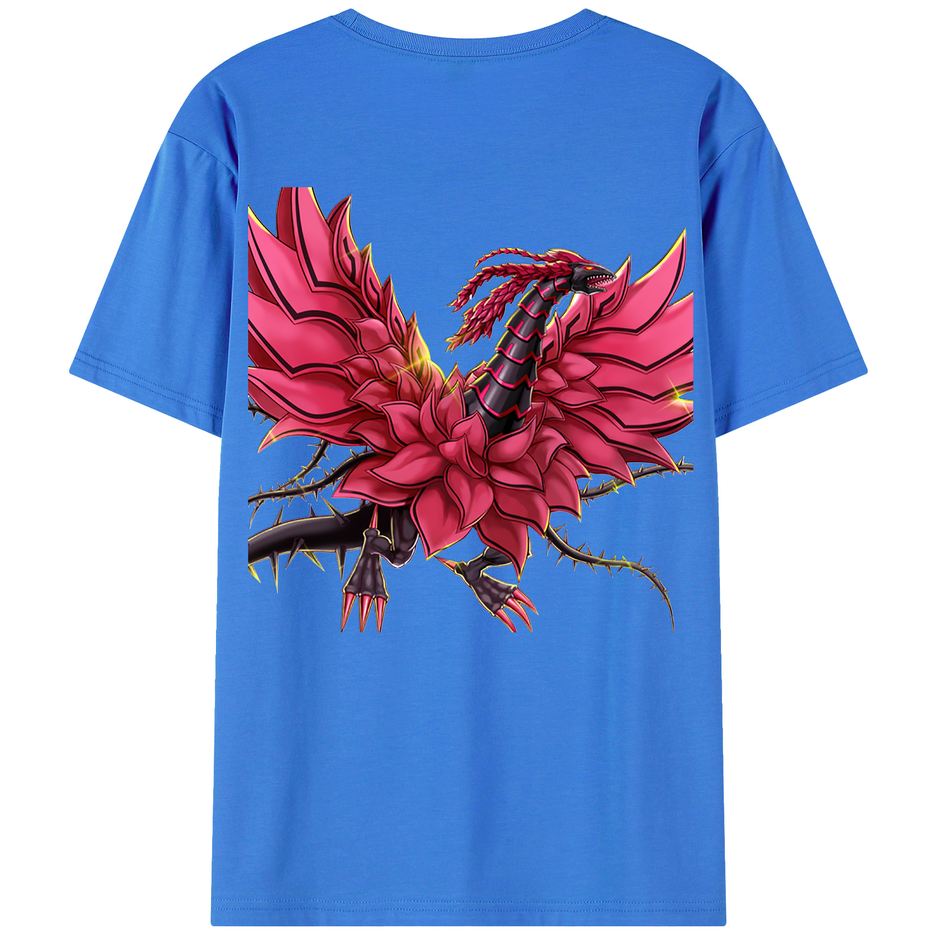 （画像用） 遊☆戯☆王 Yu-Gi-Oh! 綿100％ メンズ半袖Tシャツ（バックプリント） 通気性