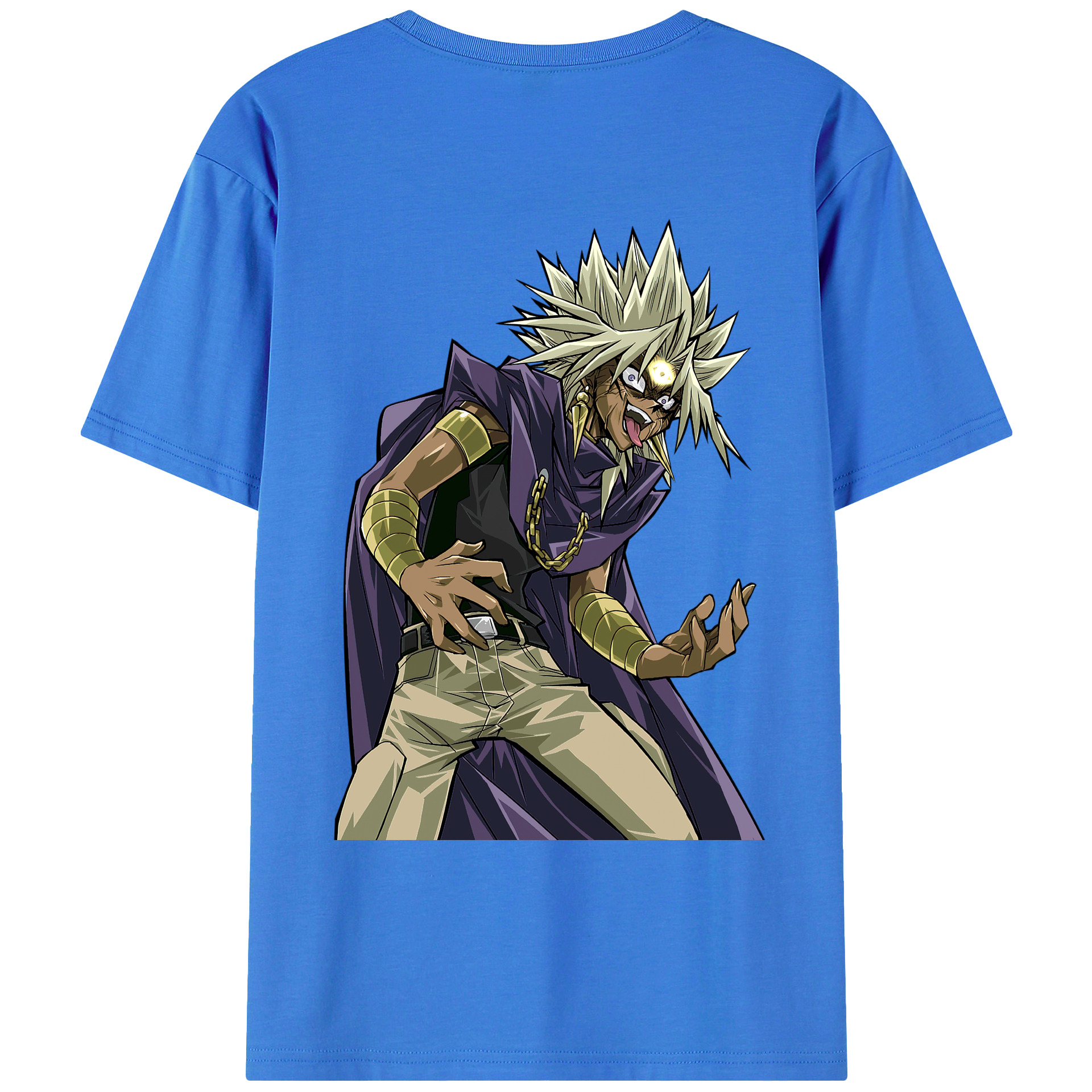 （画像用） 遊☆戯☆王 Yu-Gi-Oh! 綿100％ メンズ半袖Tシャツ（バックプリント） 通気性