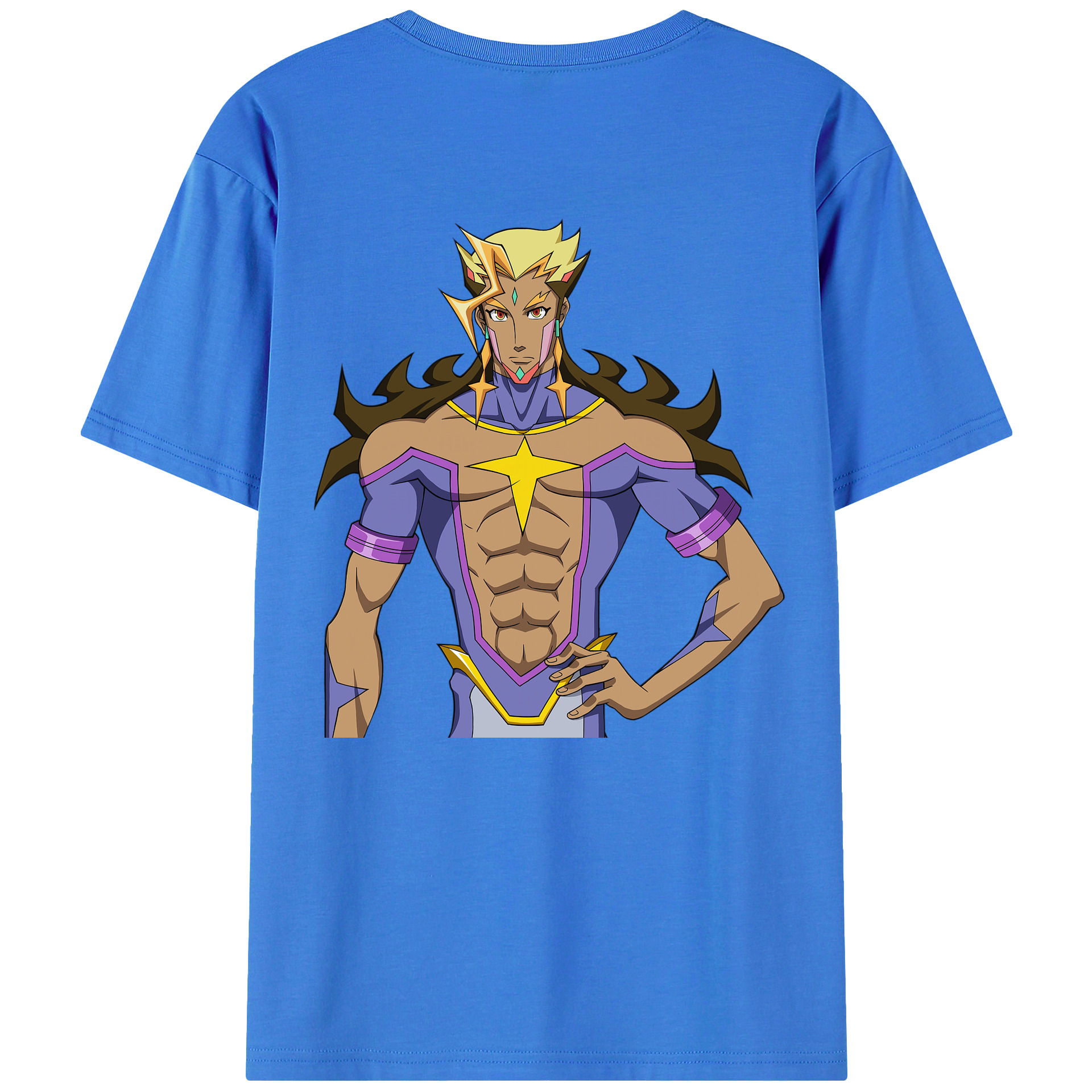 （画像用） 遊☆戯☆王 Yu-Gi-Oh! 綿100％ メンズ半袖Tシャツ（バックプリント） 通気性