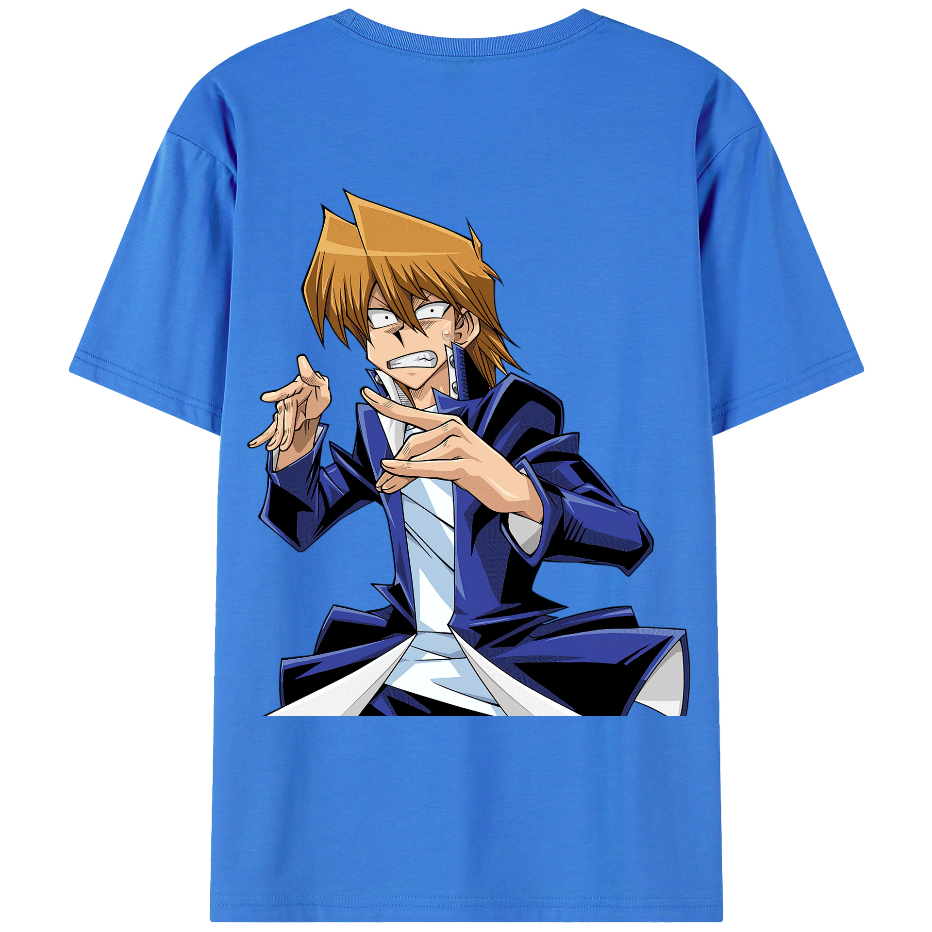 （画像用） 遊☆戯☆王 Yu-Gi-Oh! 綿100％ メンズ半袖Tシャツ（バックプリント） 通気性