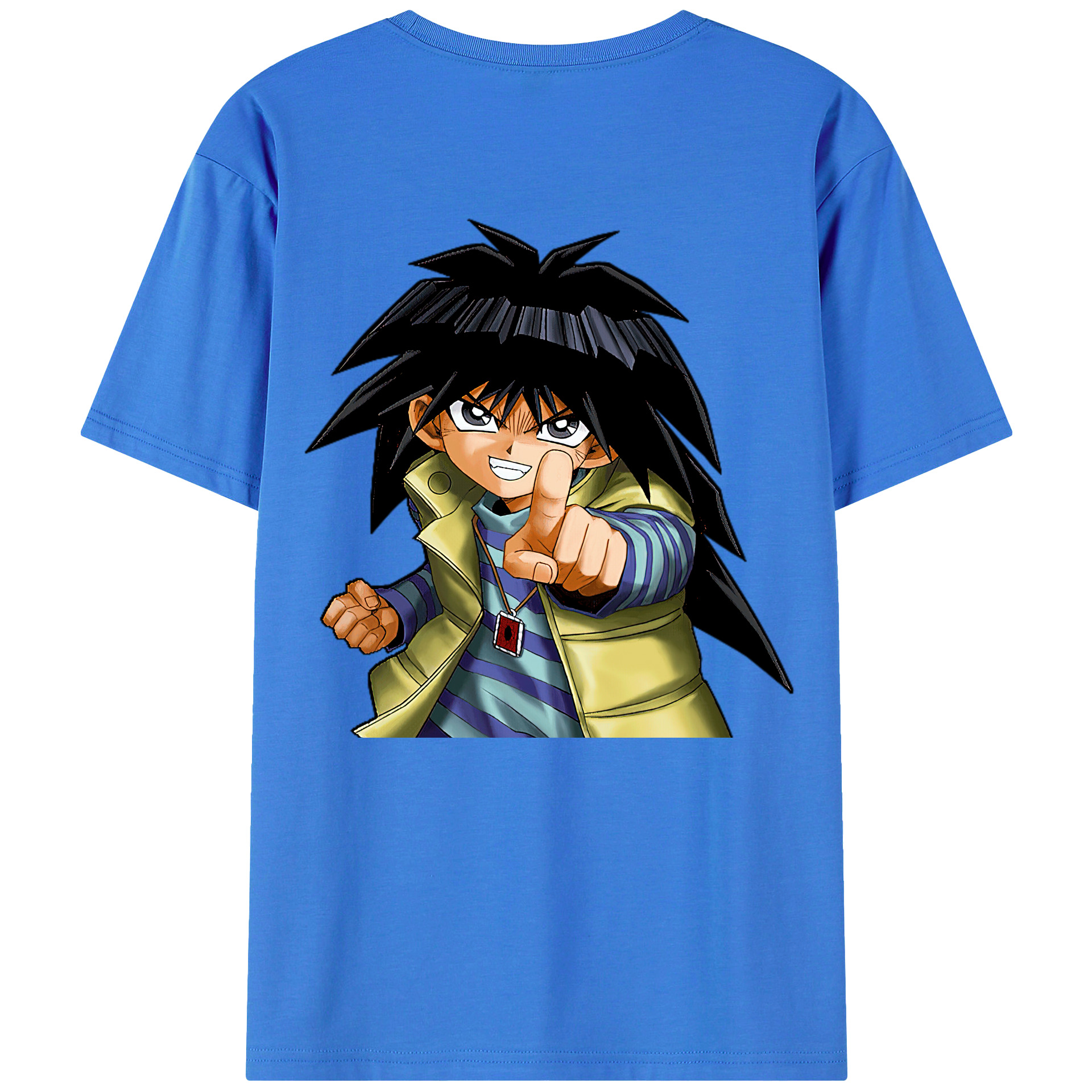 （画像用） 遊☆戯☆王 Yu-Gi-Oh! 綿100％ メンズ半袖Tシャツ（バックプリント） 通気性
