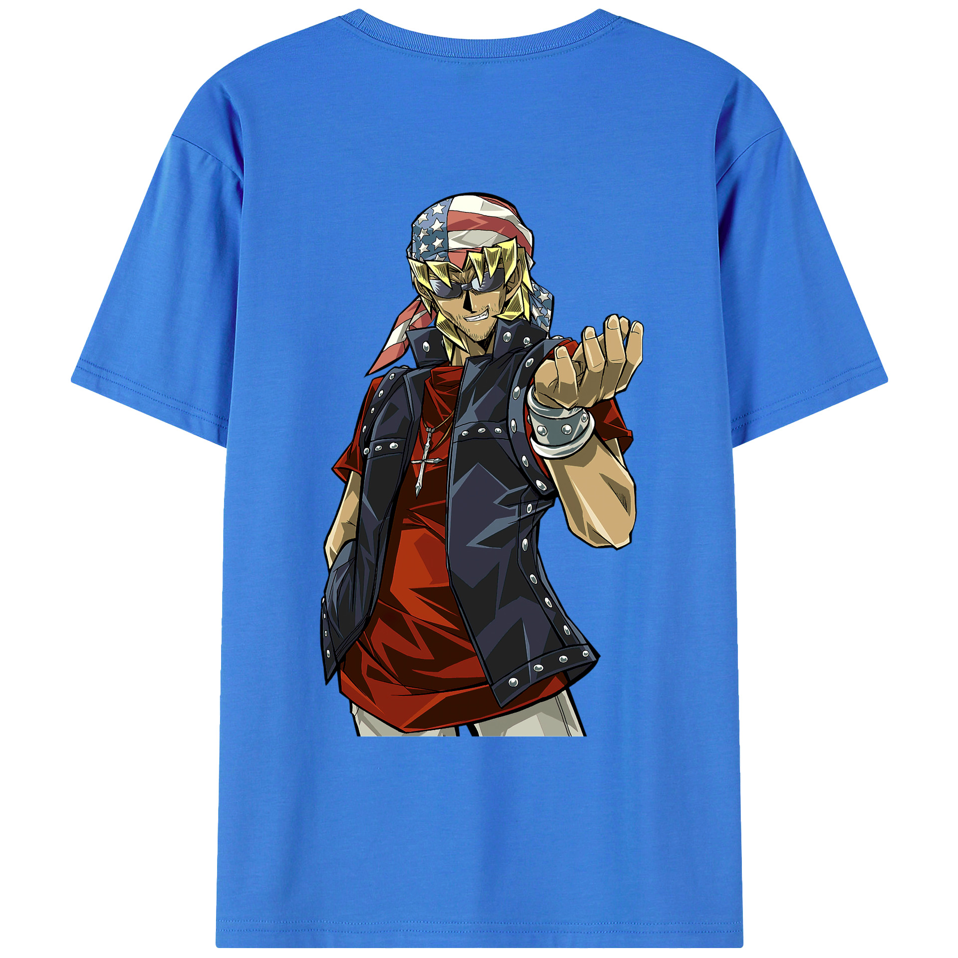 （画像用） 遊☆戯☆王 Yu-Gi-Oh! 綿100％ メンズ半袖Tシャツ（バックプリント） 通気性