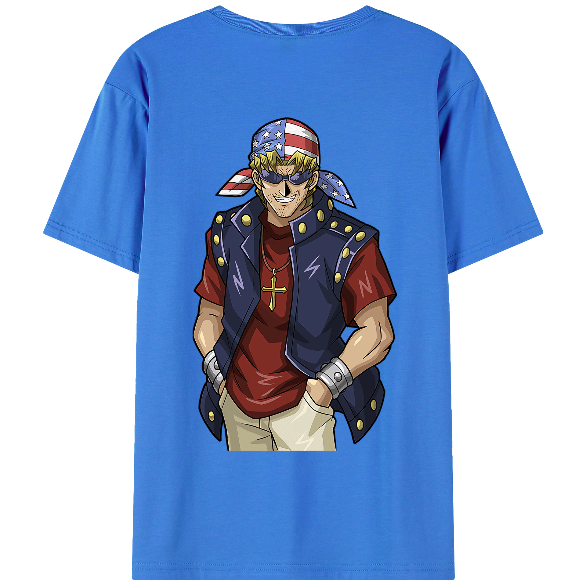 （画像用） 遊☆戯☆王 Yu-Gi-Oh! 綿100％ メンズ半袖Tシャツ（バックプリント） 通気性
