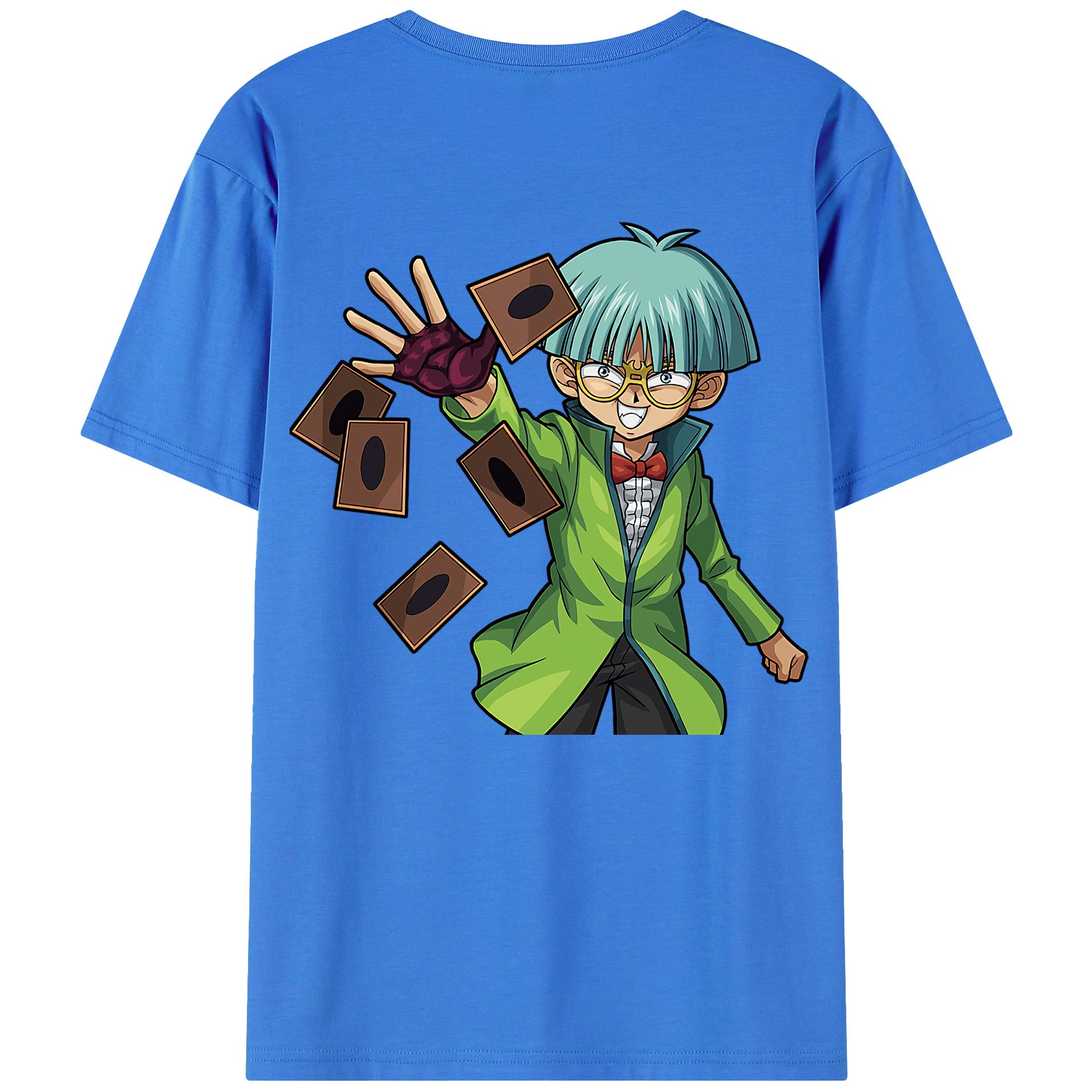 （画像用） 遊☆戯☆王 Yu-Gi-Oh! 綿100％ メンズ半袖Tシャツ（バックプリント） 通気性