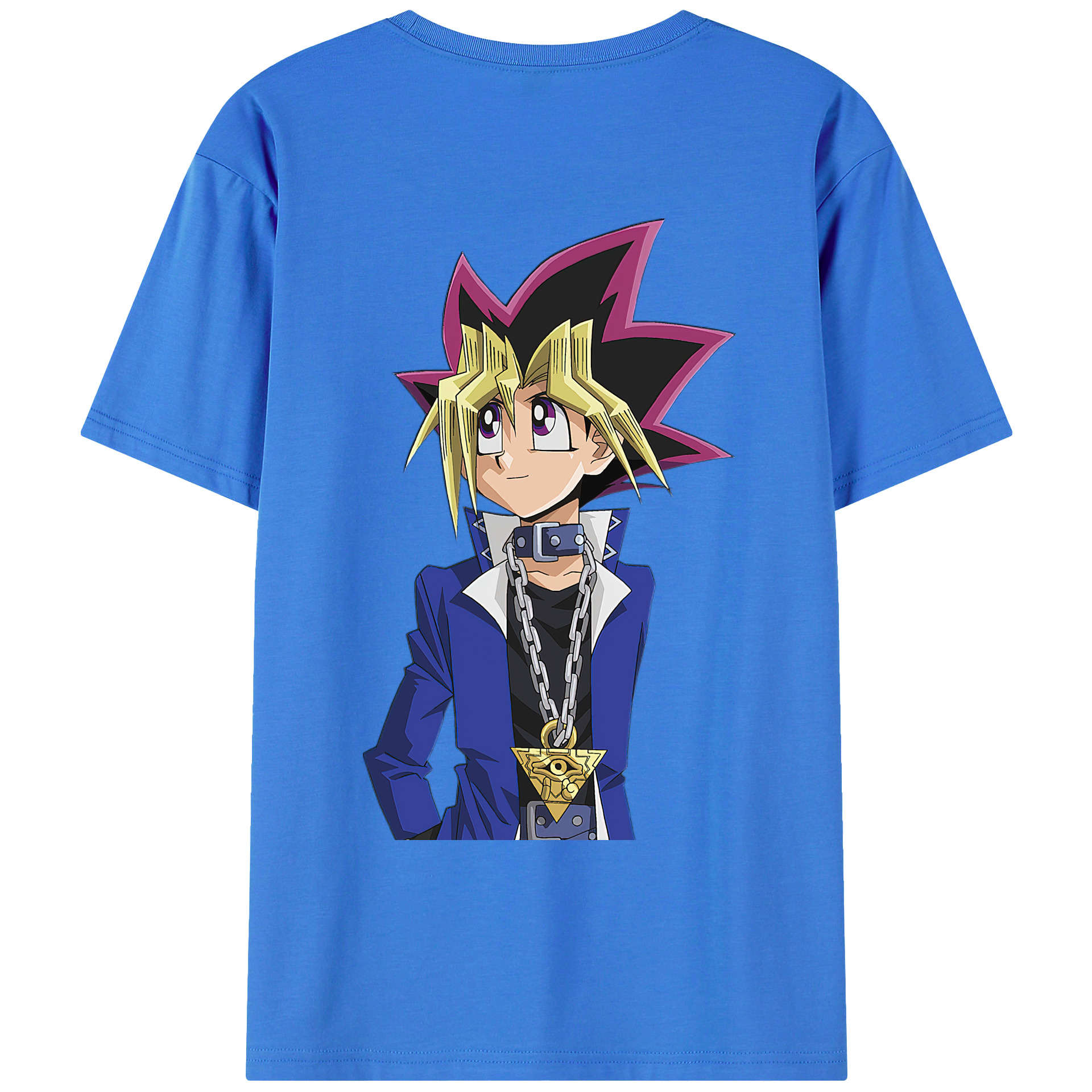 （画像用） 遊☆戯☆王 Yu-Gi-Oh! 綿100％ メンズ半袖Tシャツ（バックプリント） 通気性