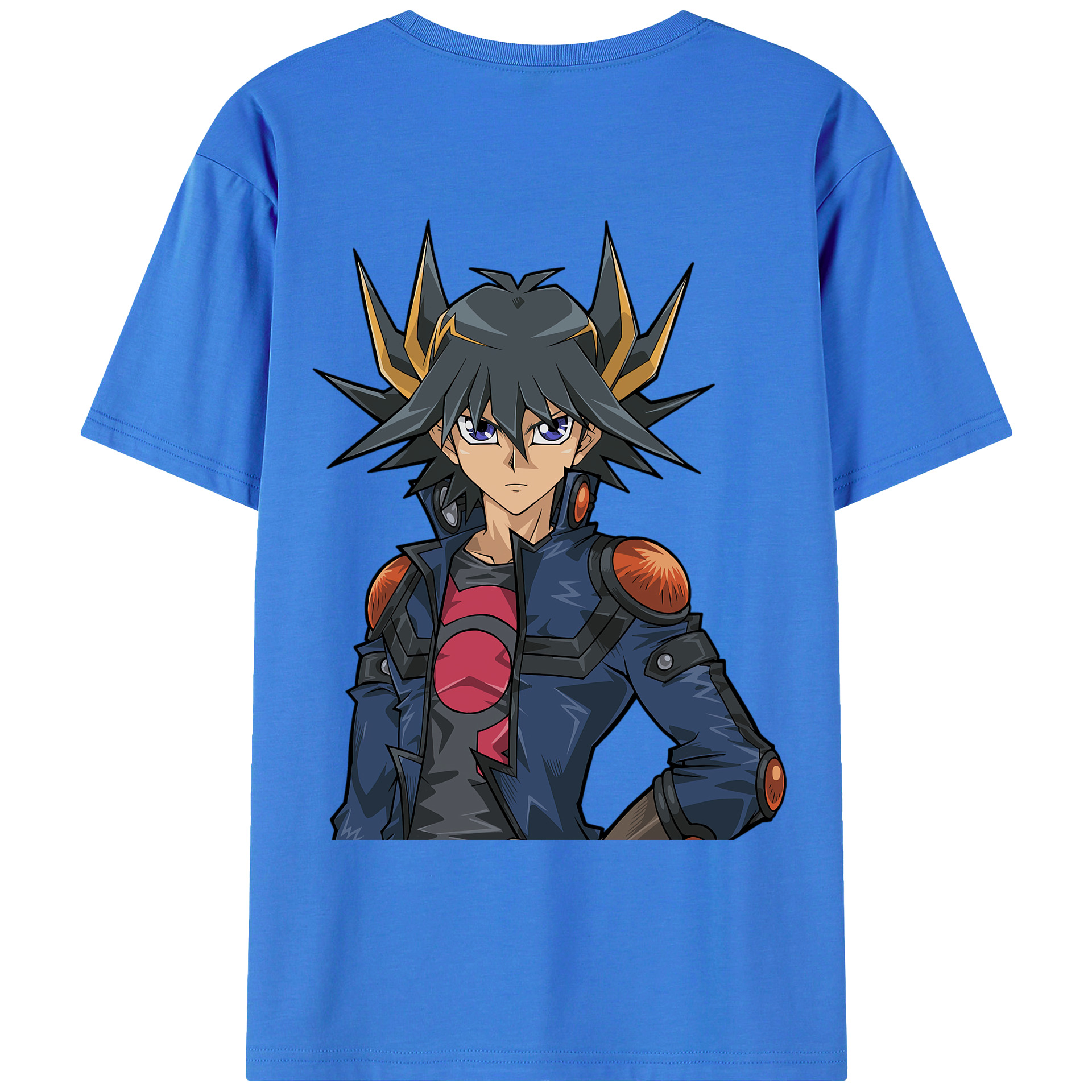 （画像用） 遊☆戯☆王 Yu-Gi-Oh! 綿100％ メンズ半袖Tシャツ（バックプリント） 通気性