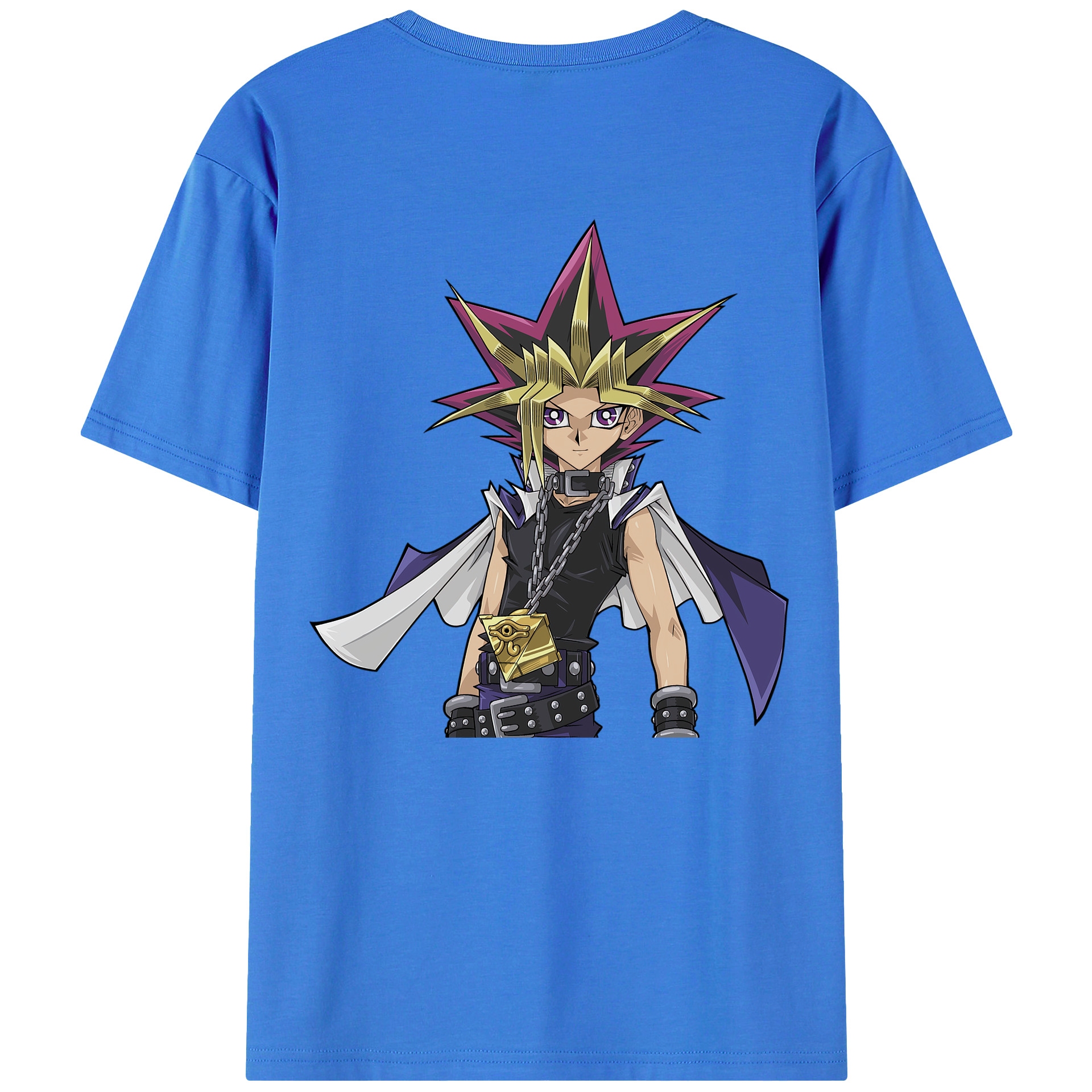 （画像用） 遊☆戯☆王 Yu-Gi-Oh! 綿100％ メンズ半袖Tシャツ（バックプリント） 通気性