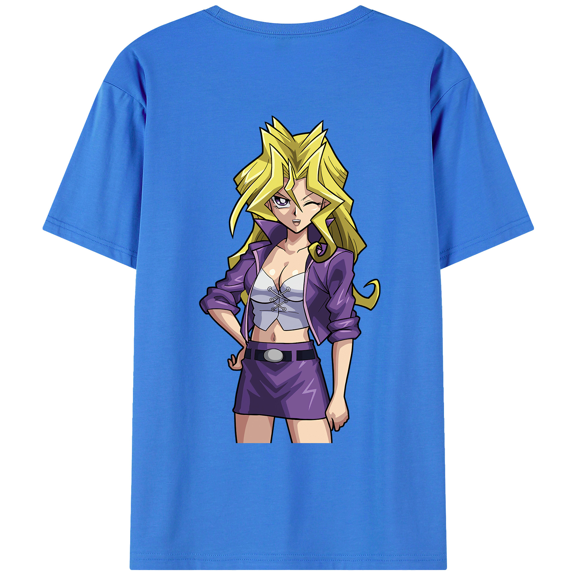 （画像用） 遊☆戯☆王 Yu-Gi-Oh! 綿100％ メンズ半袖Tシャツ（バックプリント） 通気性