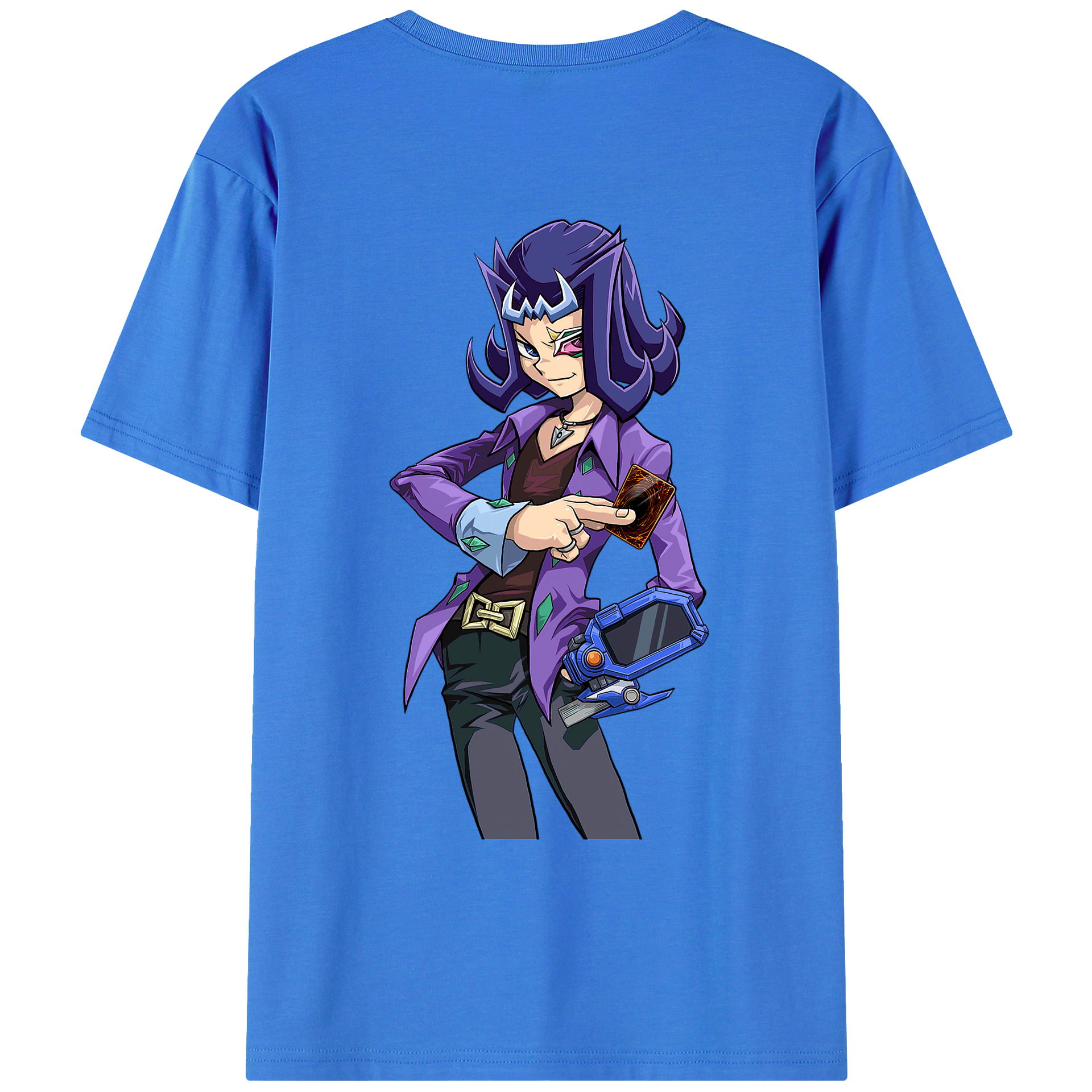 （画像用） 遊☆戯☆王 Yu-Gi-Oh! 綿100％ メンズ半袖Tシャツ（バックプリント） 通気性