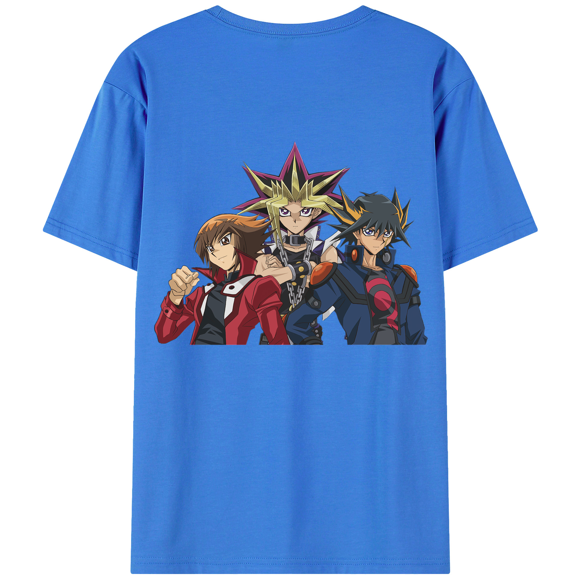（画像用） 遊☆戯☆王 Yu-Gi-Oh! 綿100％ メンズ半袖Tシャツ（バックプリント） 通気性