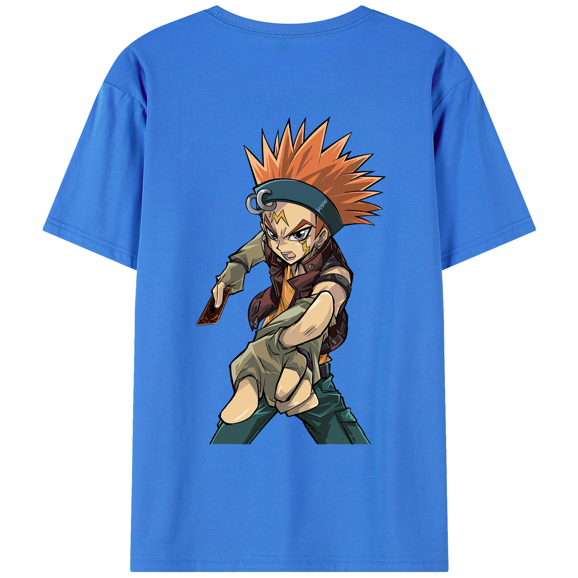 （画像用） 遊☆戯☆王 Yu-Gi-Oh! 綿100％ メンズ半袖Tシャツ（バックプリント） 通気性