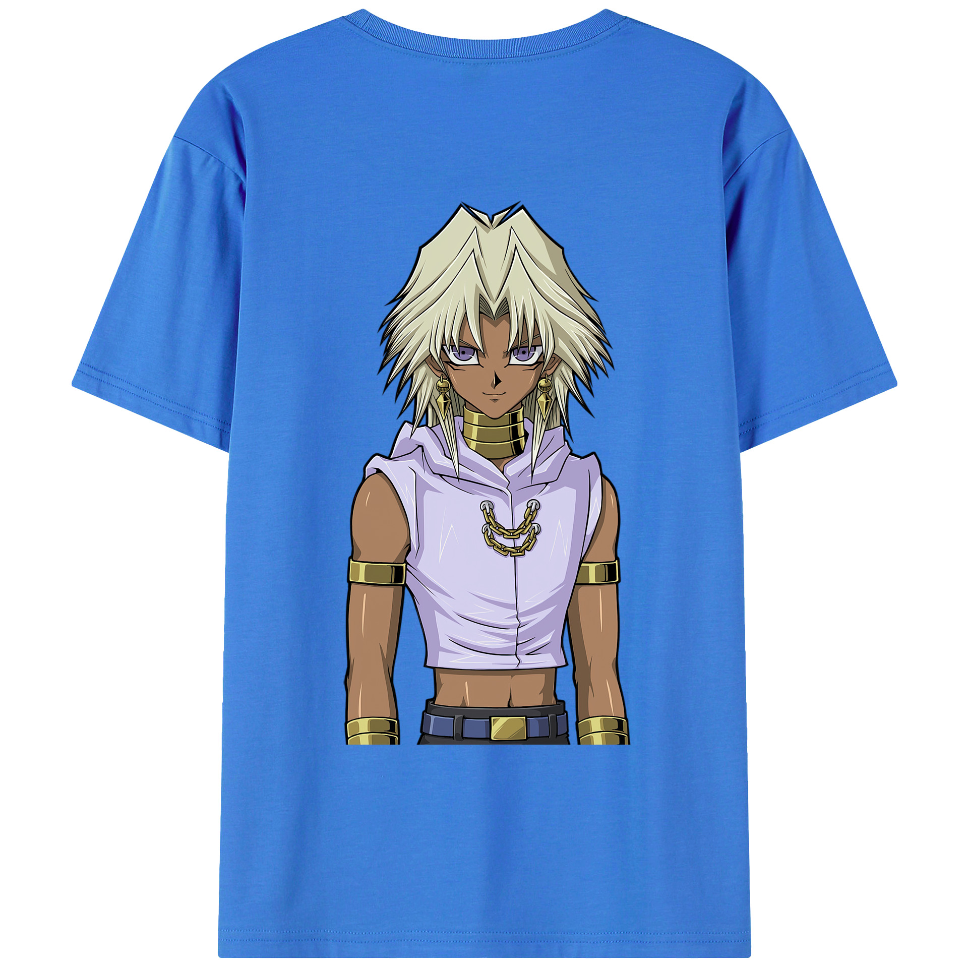 （画像用） 遊☆戯☆王 Yu-Gi-Oh! 綿100％ メンズ半袖Tシャツ（バックプリント） 通気性