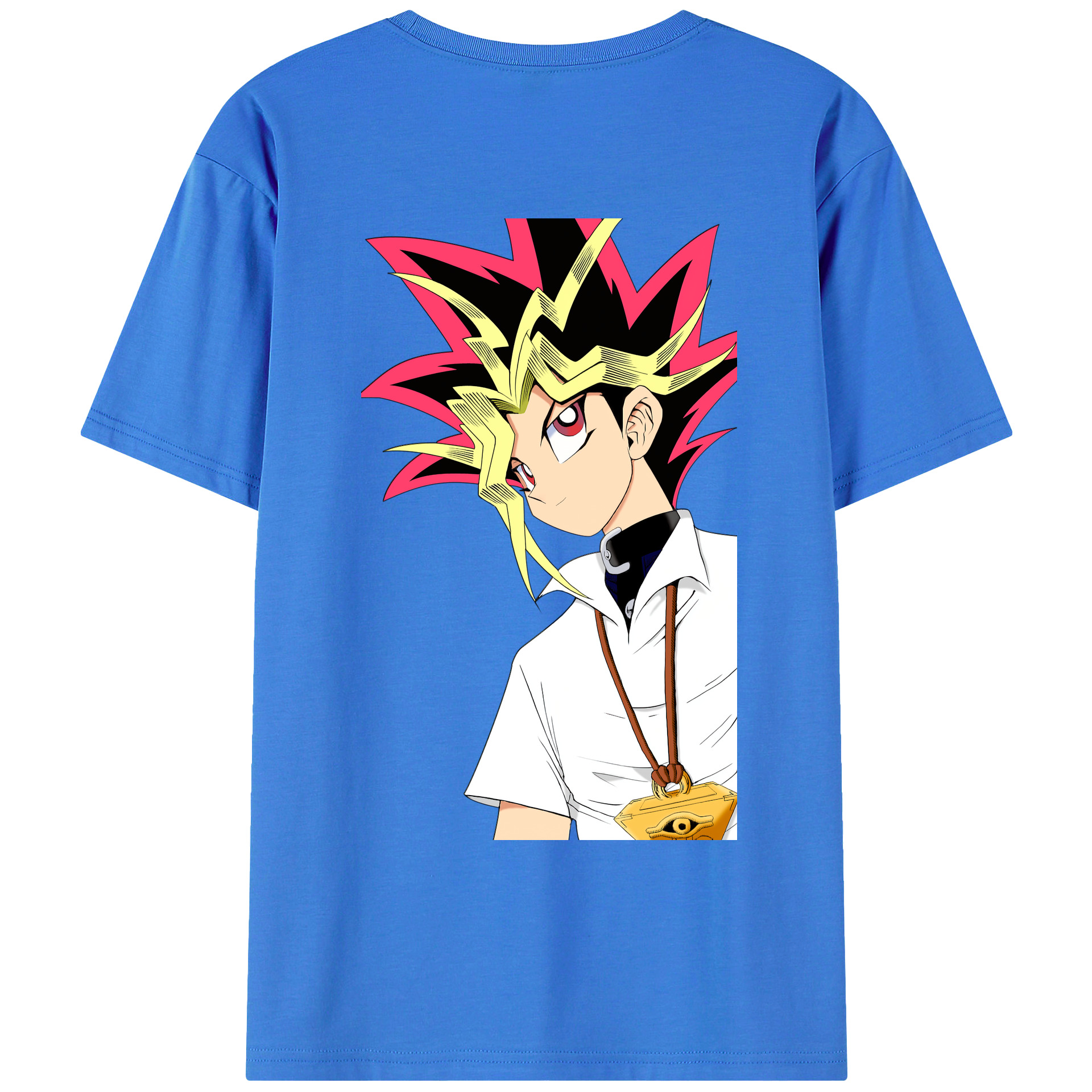 （画像用） 遊☆戯☆王 Yu-Gi-Oh! 綿100％ メンズ半袖Tシャツ（バックプリント） 通気性