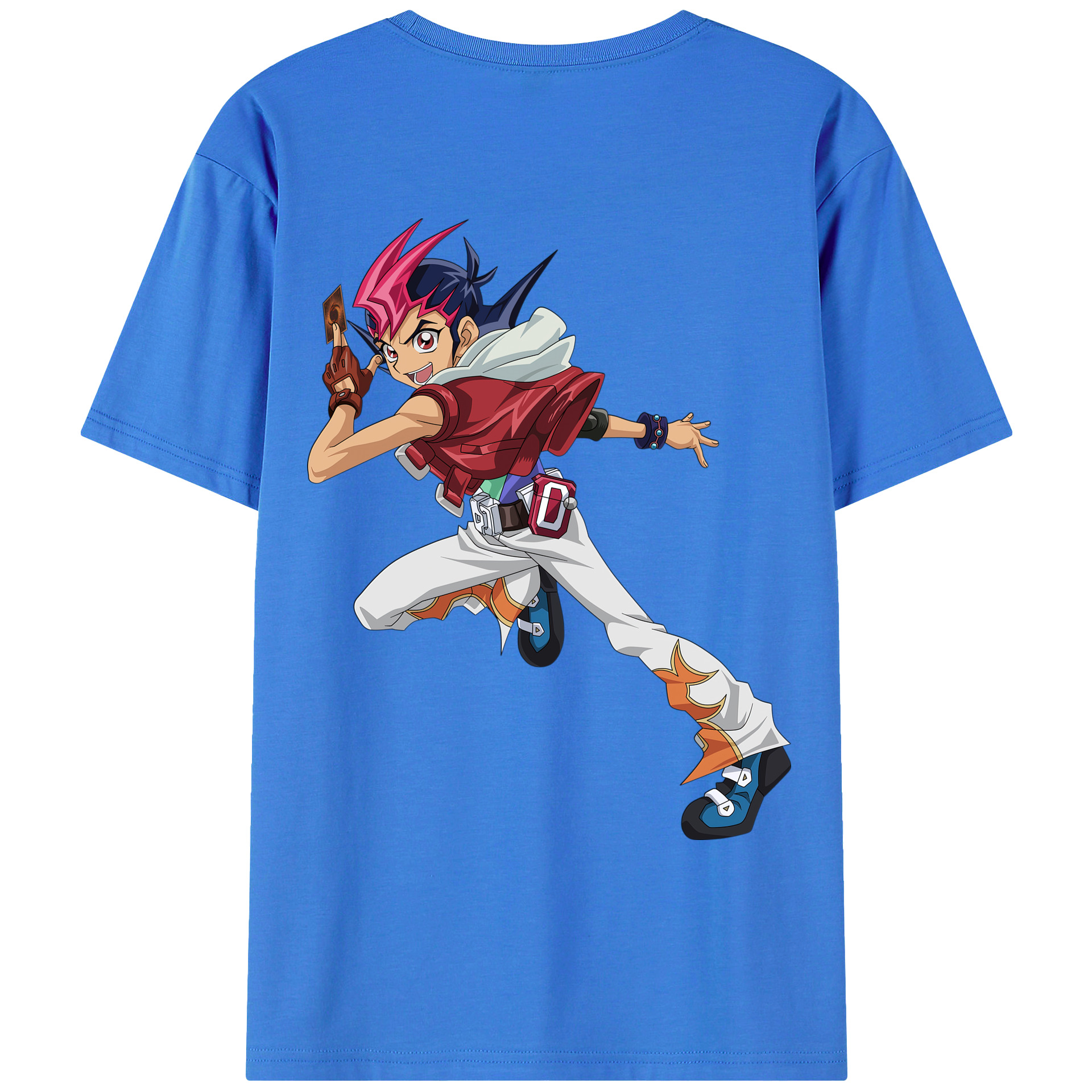 （画像用） 遊☆戯☆王 Yu-Gi-Oh! 綿100％ メンズ半袖Tシャツ（バックプリント） 通気性