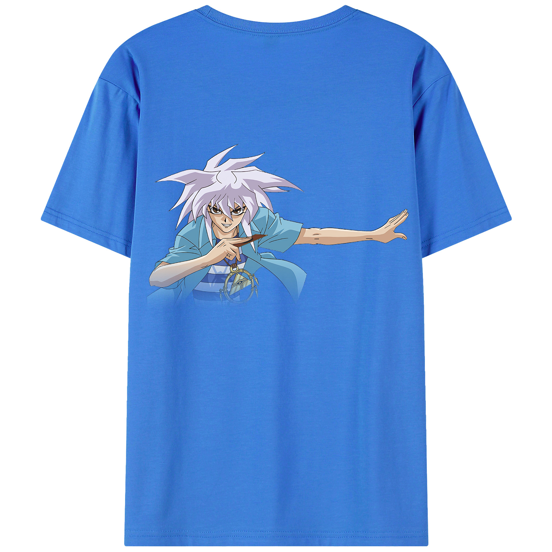 （画像用） 遊☆戯☆王 Yu-Gi-Oh! 綿100％ メンズ半袖Tシャツ（バックプリント） 通気性