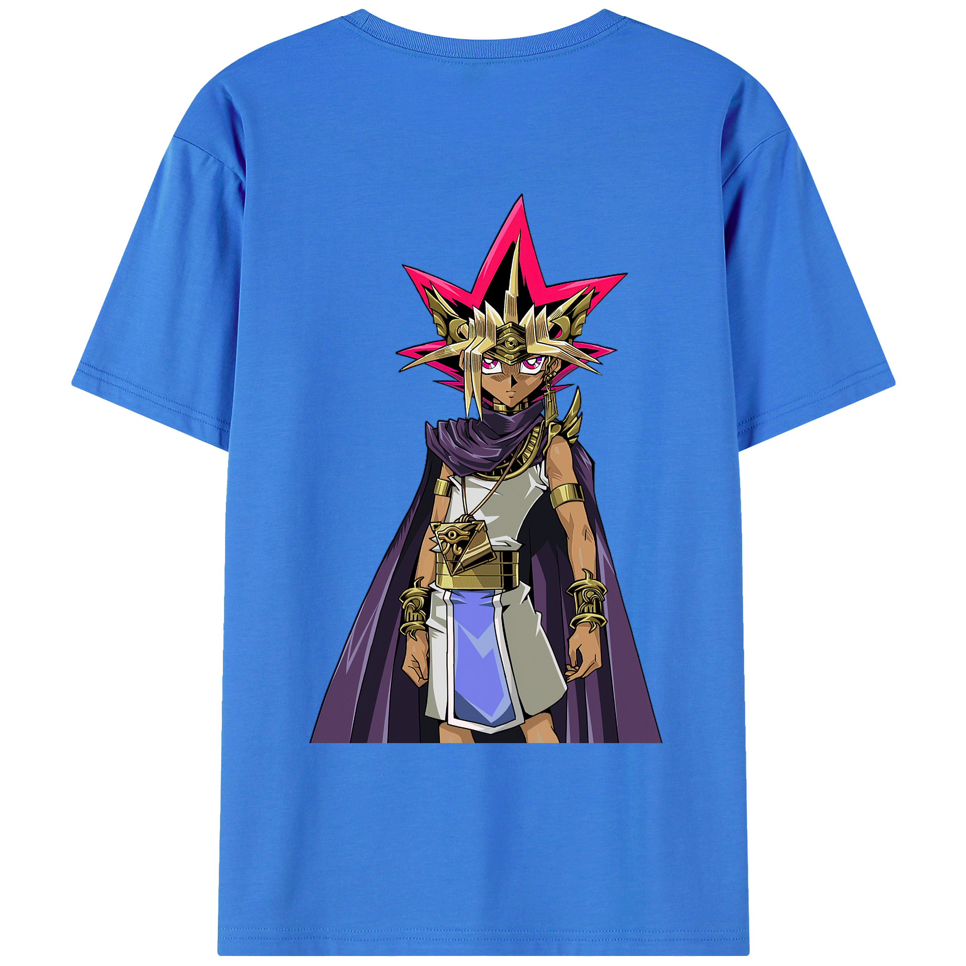（画像用） 遊☆戯☆王 Yu-Gi-Oh! 綿100％ メンズ半袖Tシャツ（バックプリント） 通気性