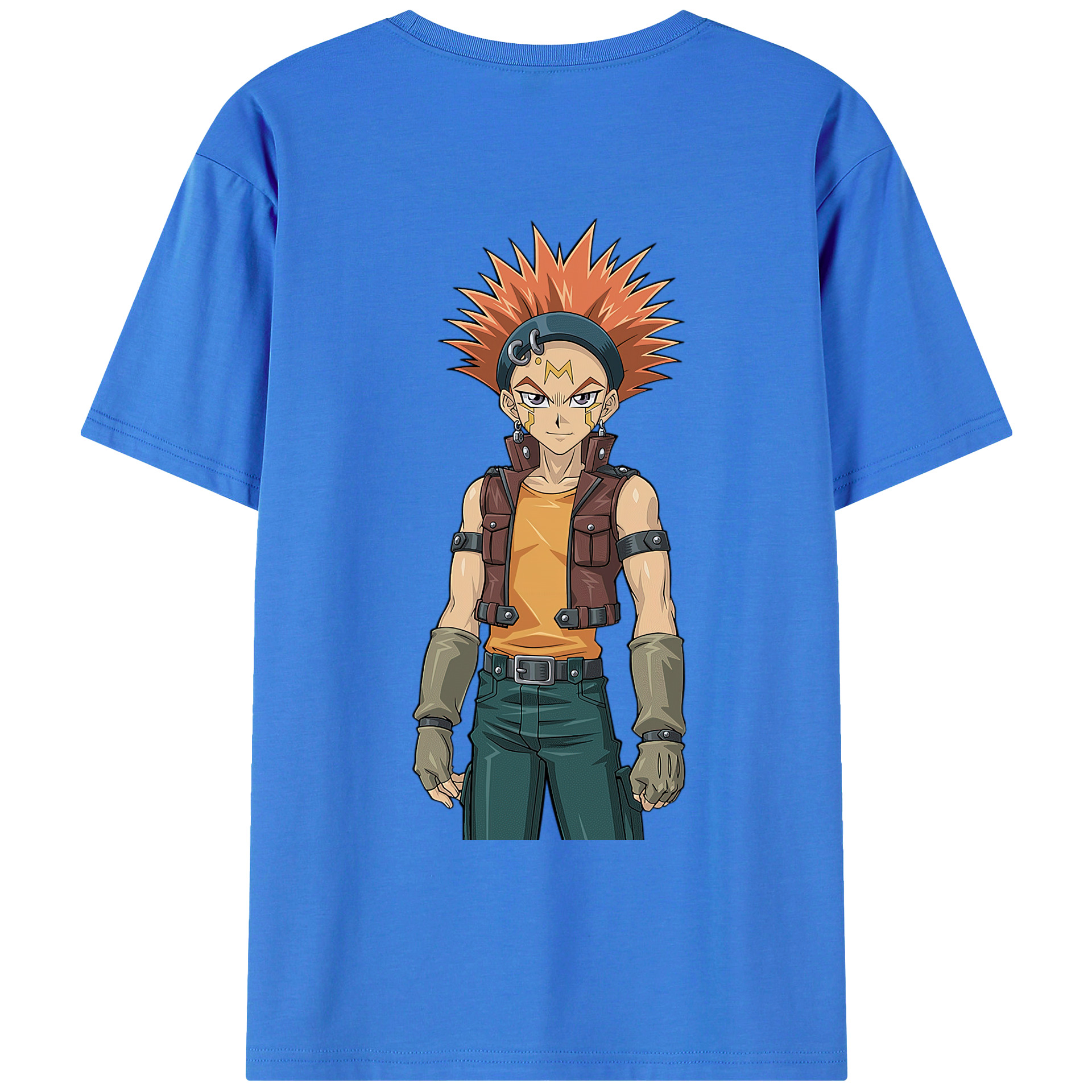 （画像用） 遊☆戯☆王 Yu-Gi-Oh! 綿100％ メンズ半袖Tシャツ（バックプリント） 通気性