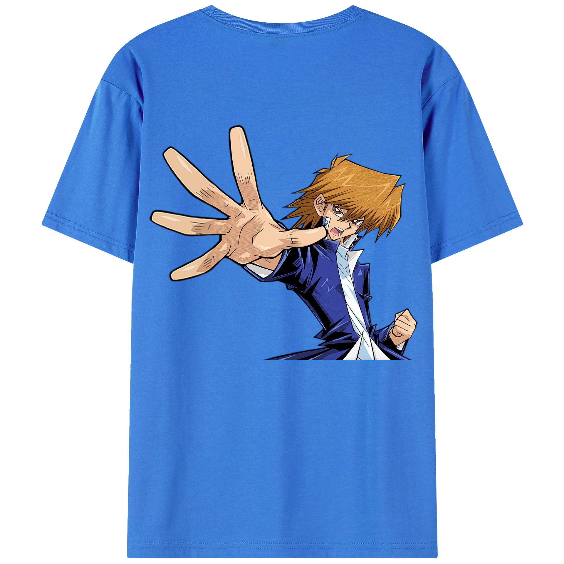 （画像用） 遊☆戯☆王 Yu-Gi-Oh! 綿100％ メンズ半袖Tシャツ（バックプリント） 通気性