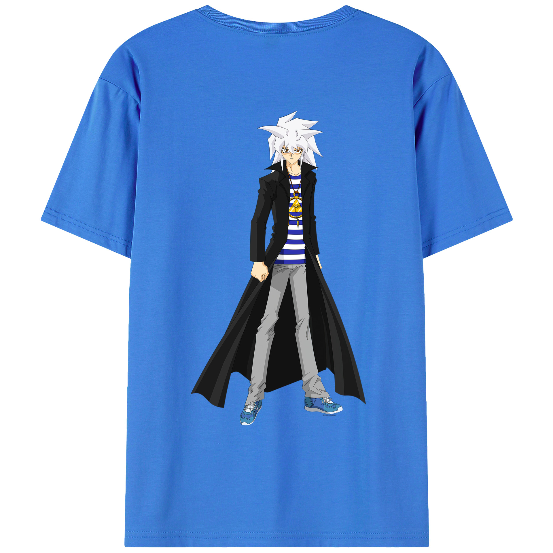 （画像用） 遊☆戯☆王 Yu-Gi-Oh! 綿100％ メンズ半袖Tシャツ（バックプリント） 通気性