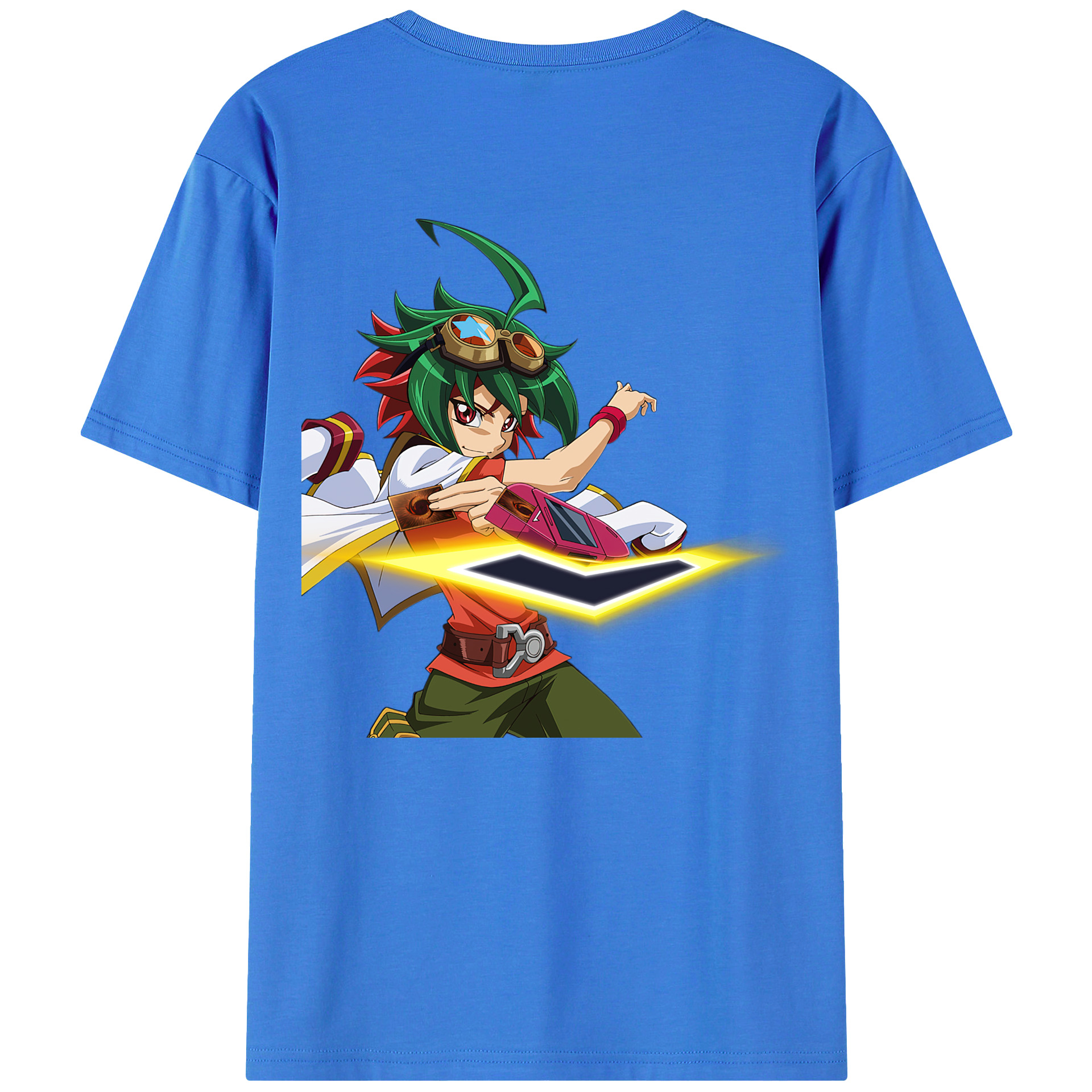 （画像用） 遊☆戯☆王 Yu-Gi-Oh! 綿100％ メンズ半袖Tシャツ（バックプリント） 通気性