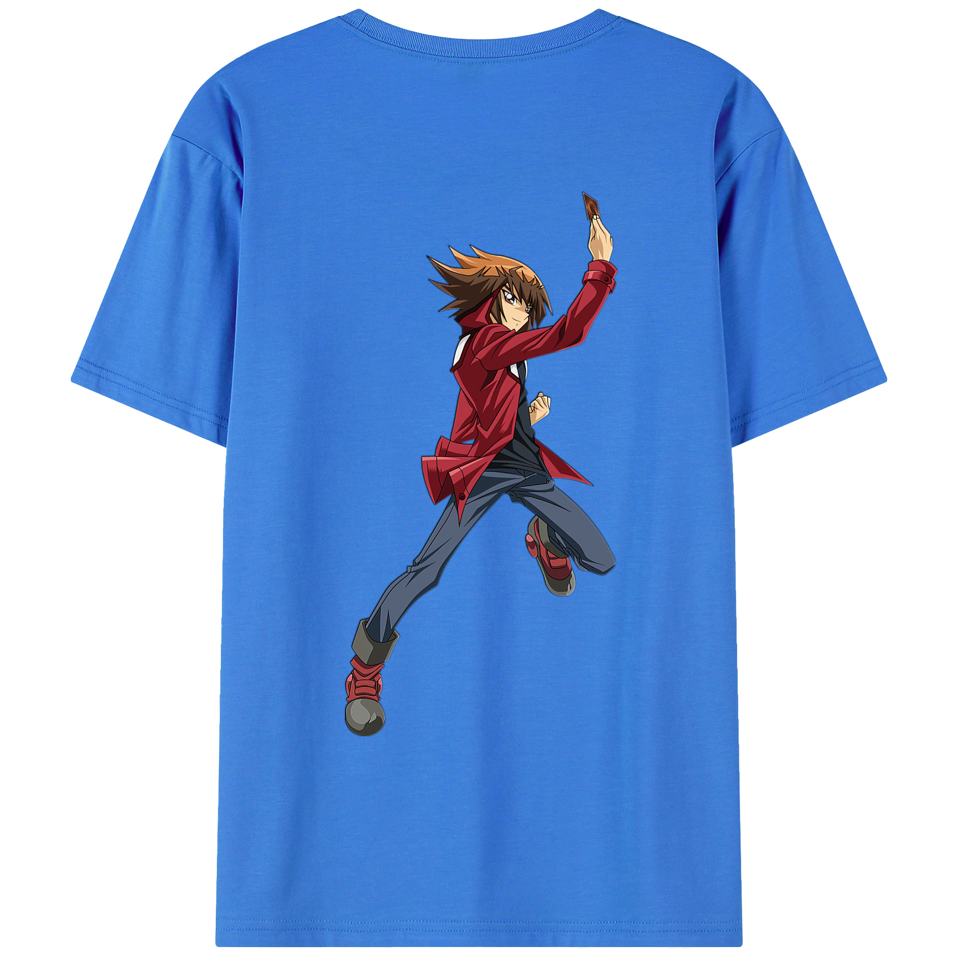 （画像用） 遊☆戯☆王 Yu-Gi-Oh! 綿100％ メンズ半袖Tシャツ（バックプリント） 通気性
