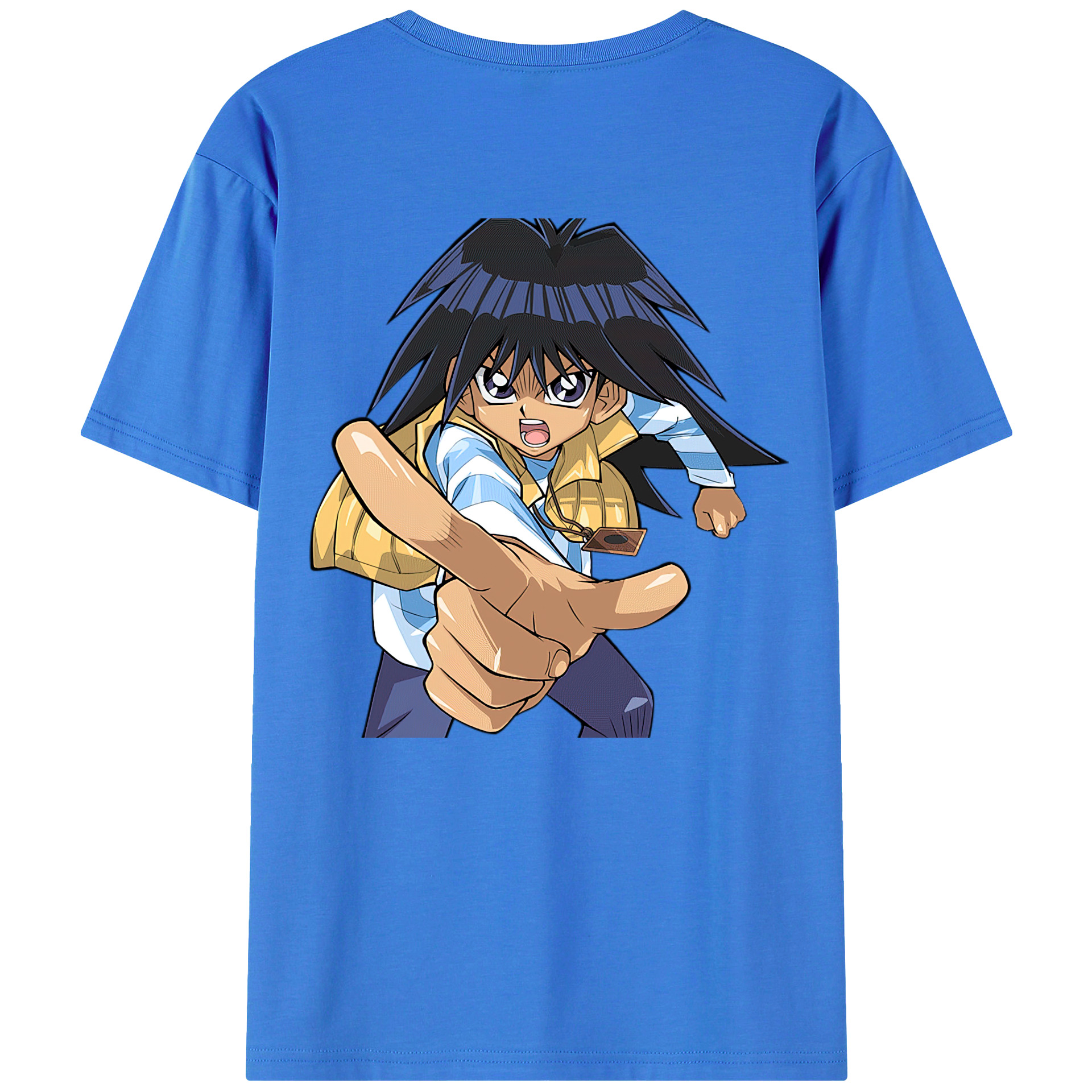 （画像用） 遊☆戯☆王 Yu-Gi-Oh! 綿100％ メンズ半袖Tシャツ（バックプリント） 通気性