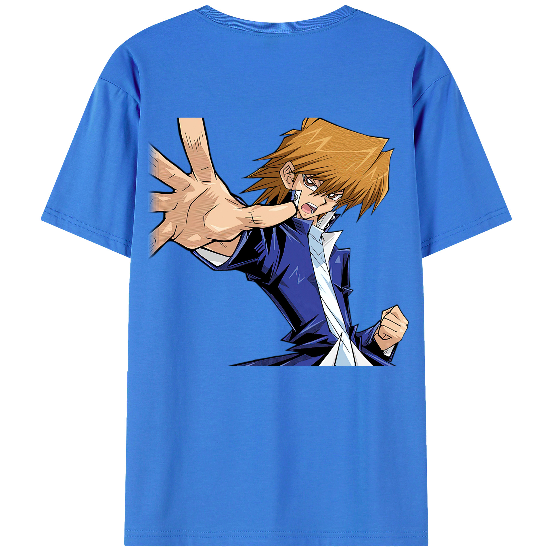 （画像用） 遊☆戯☆王 Yu-Gi-Oh! 綿100％ メンズ半袖Tシャツ（バックプリント） 通気性